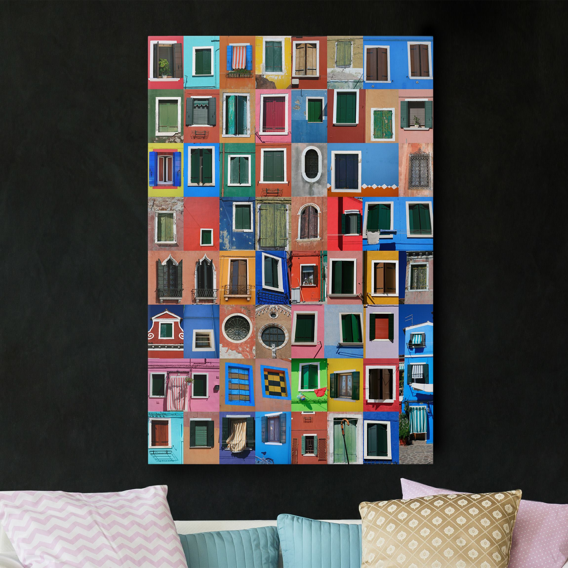 Leinwandbild Muster Fenster der Welt