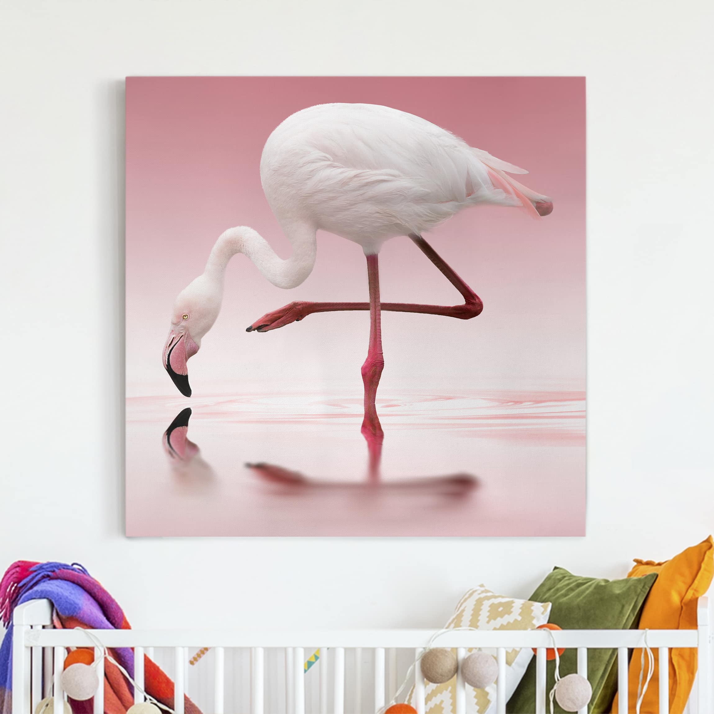 Leinwandbild Tiere Flamingo Dance