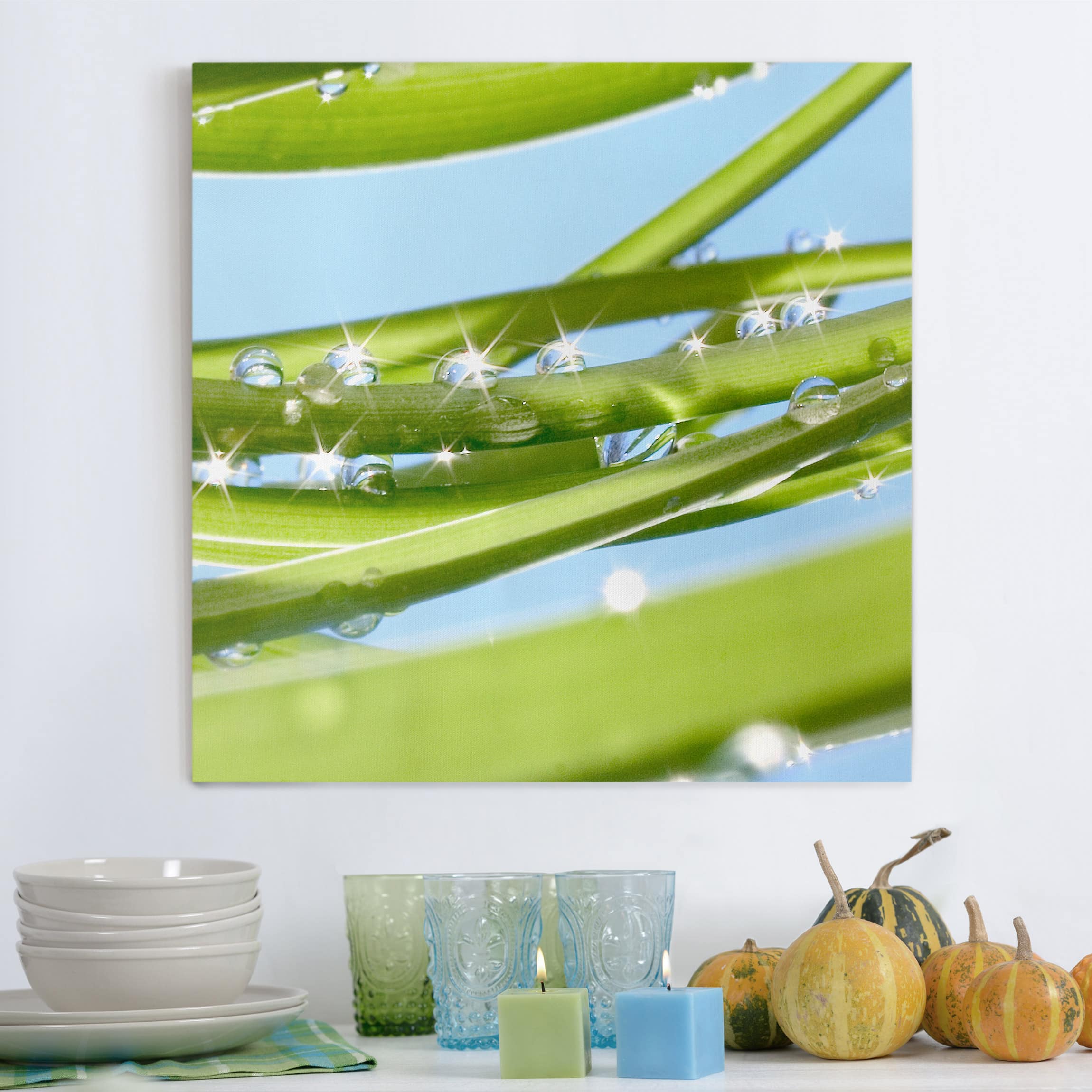 Leinwandbild - Quadrat Fresh Green