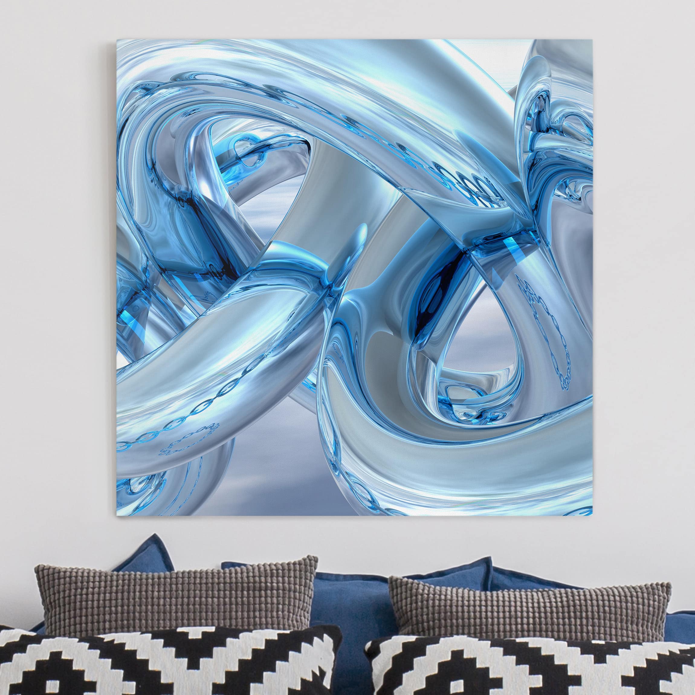 Leinwandbild - Quadrat Frosty Chains