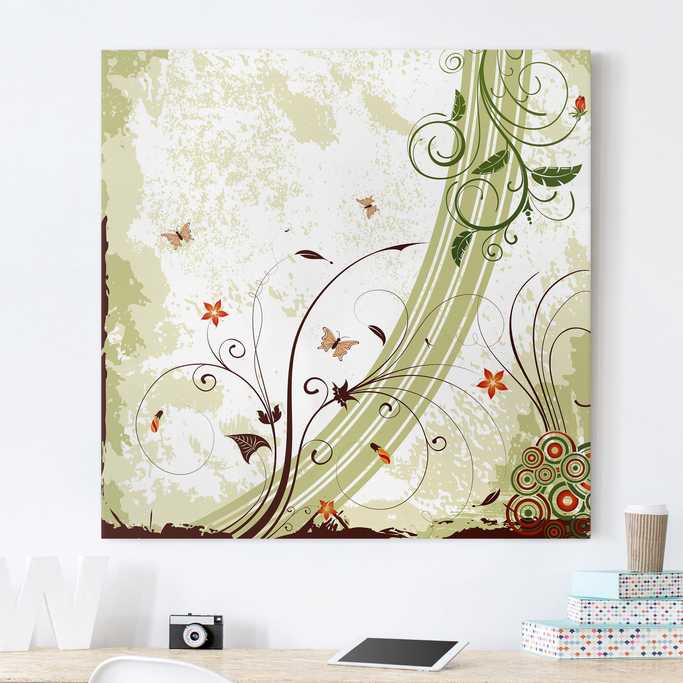 Leinwandbild - Quadrat Frühlingszeit