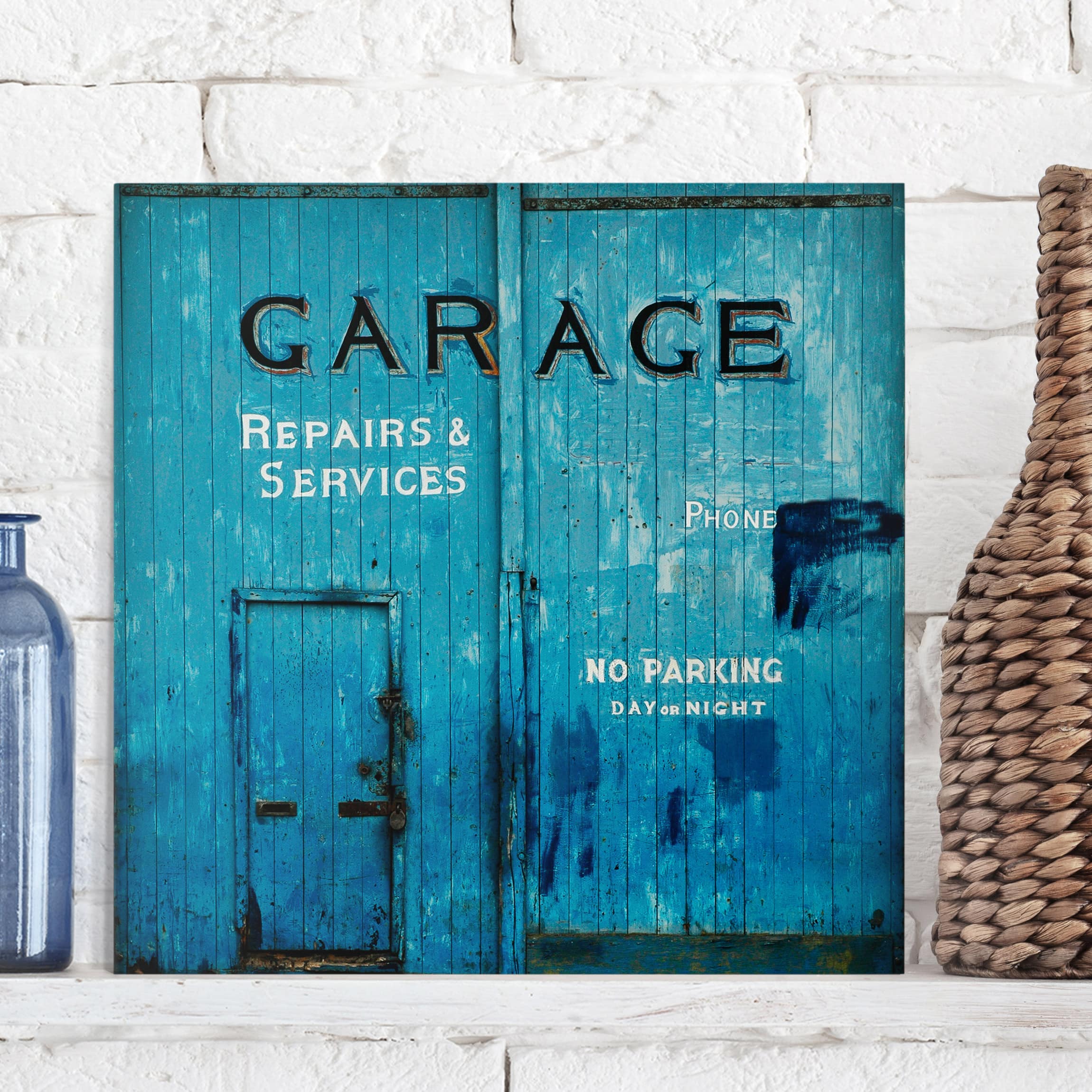 Leinwandbild - Quadrat Garagentor