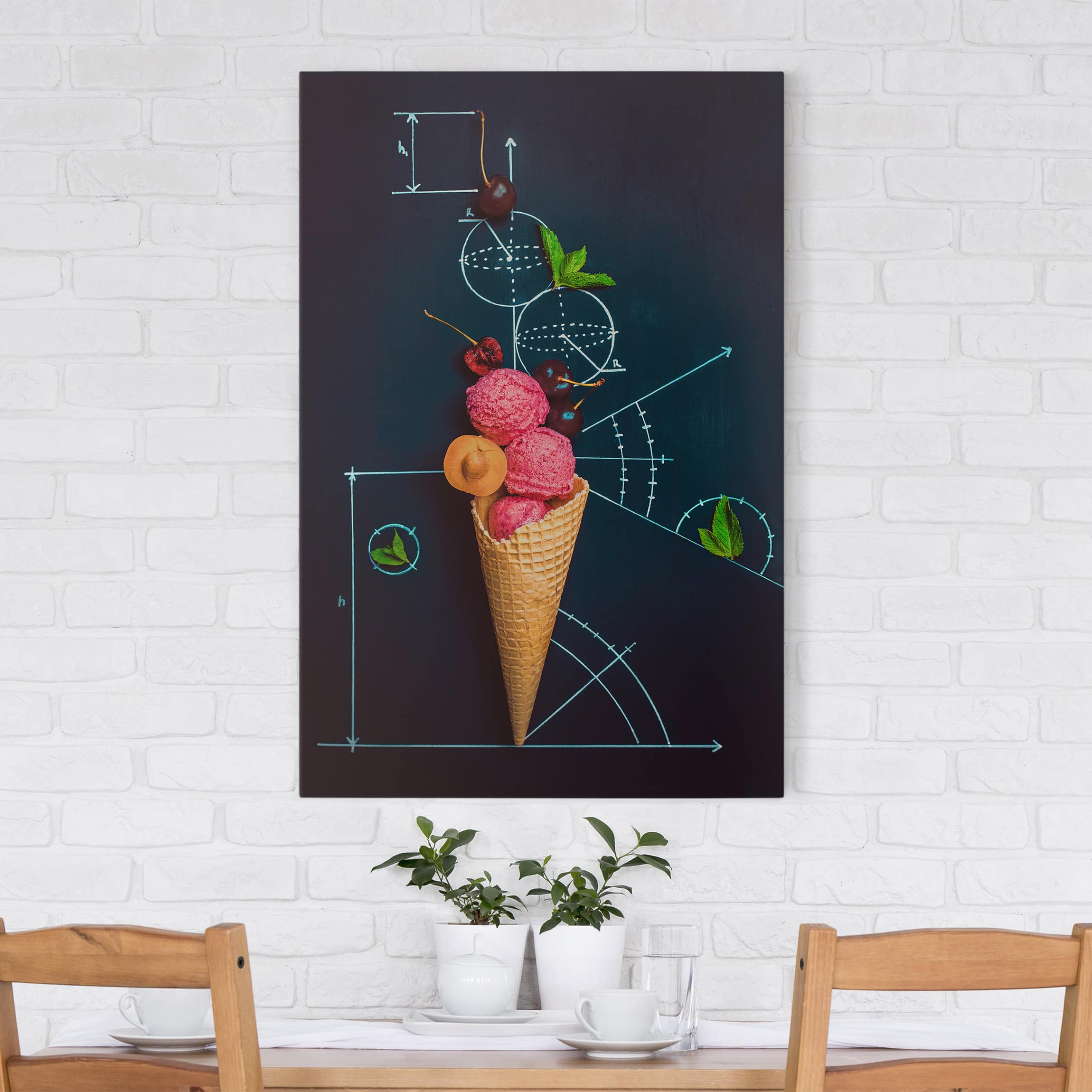 Leinwandbild Küche Geometrie im Sommer