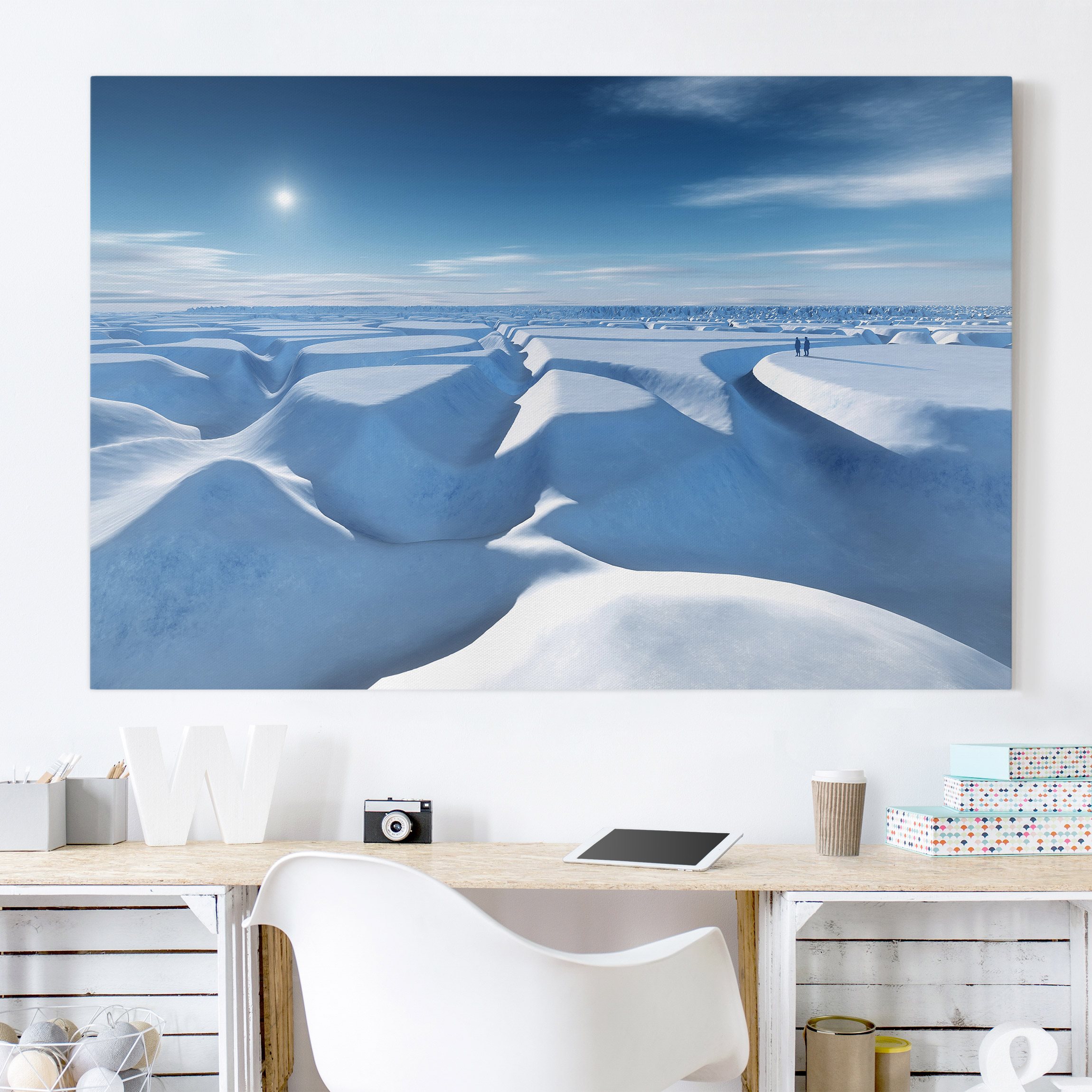 Leinwandbild - Querformat Gletscherlauf