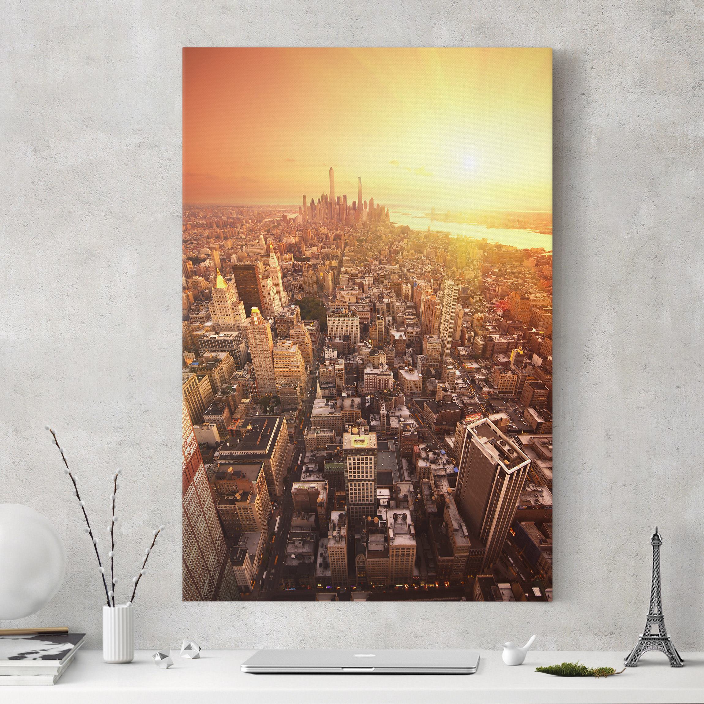 Leinwandbild - Hochformat Goldene Stadt