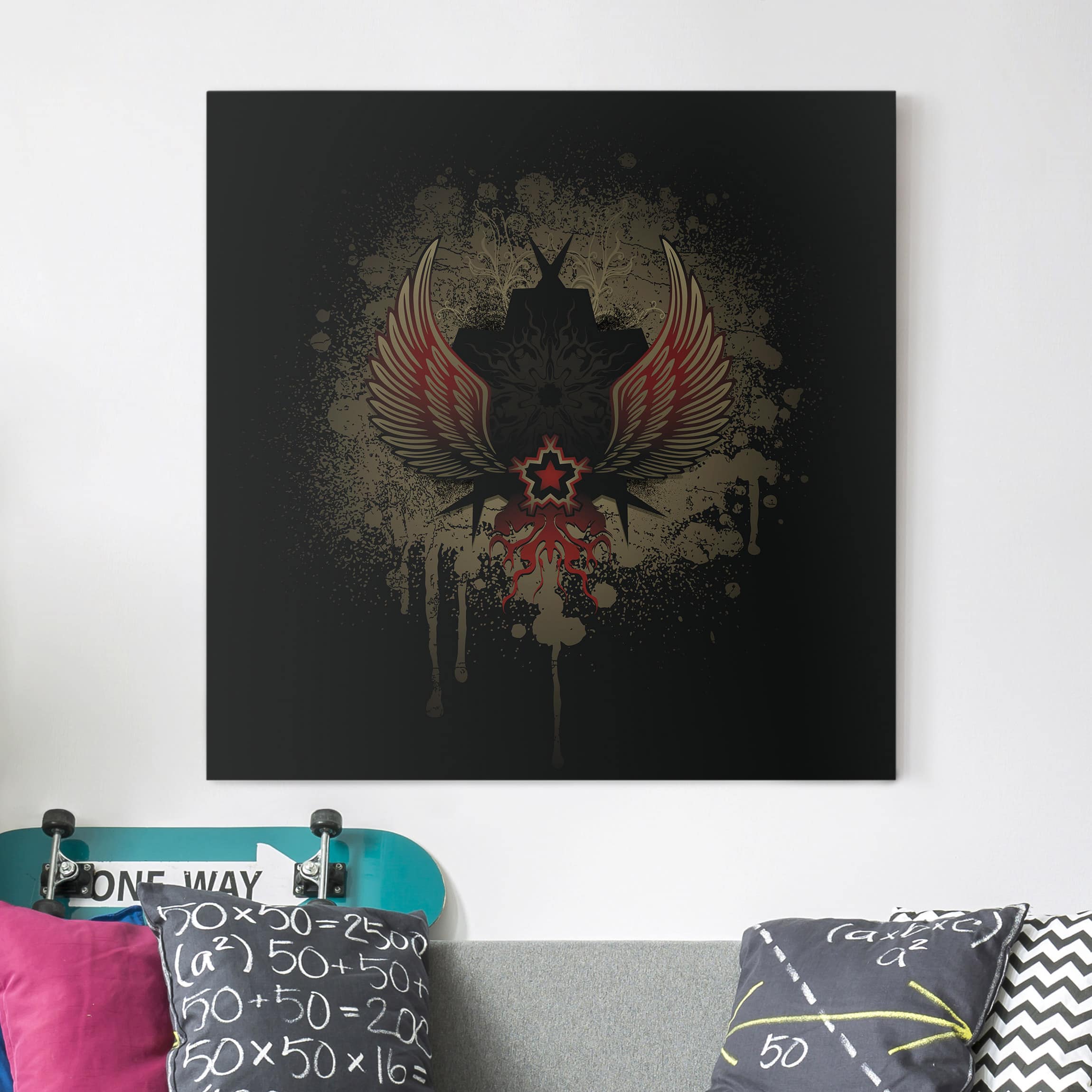 Leinwandbild - Quadrat Gothic Stern