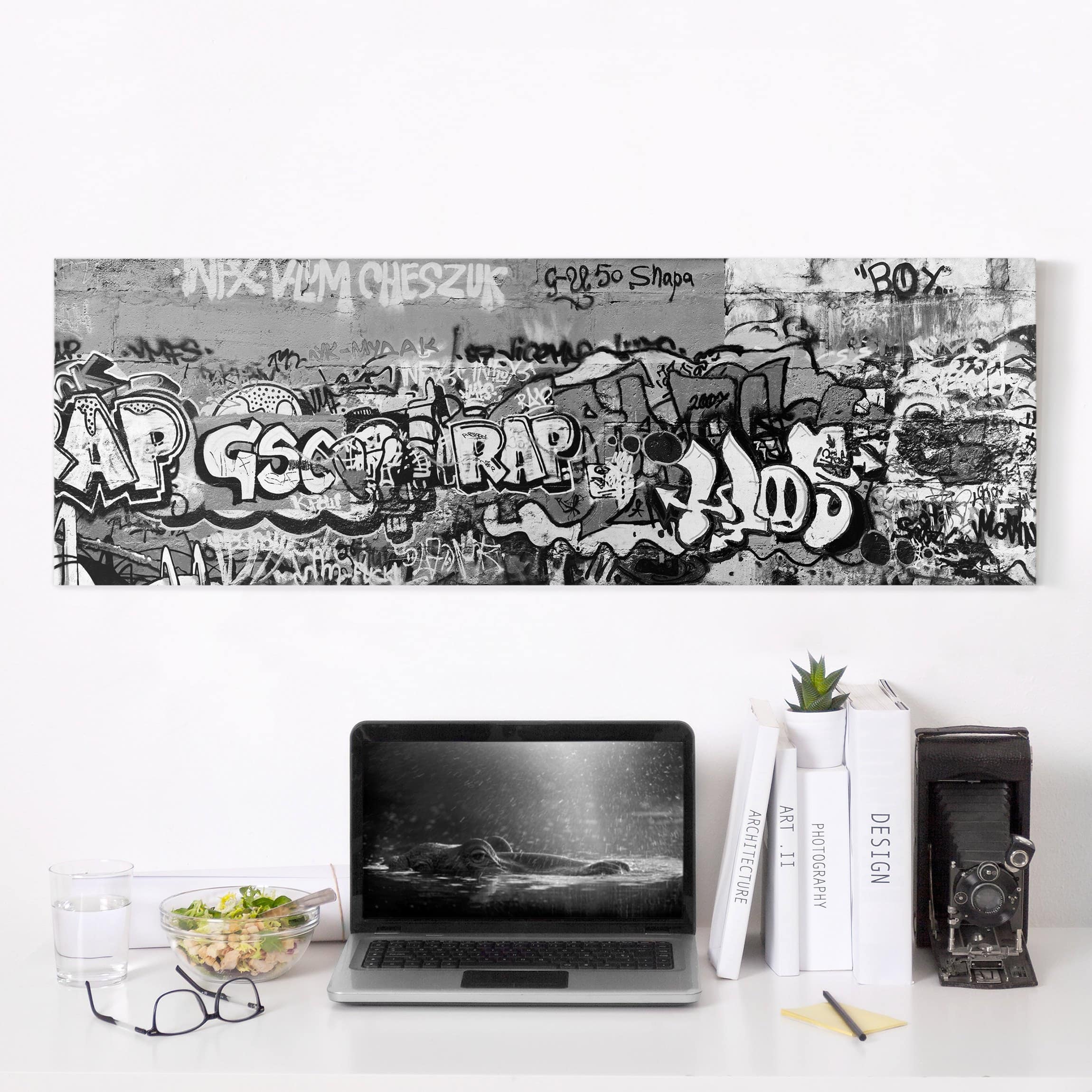 Leinwandbild - Panorama Graffiti Art