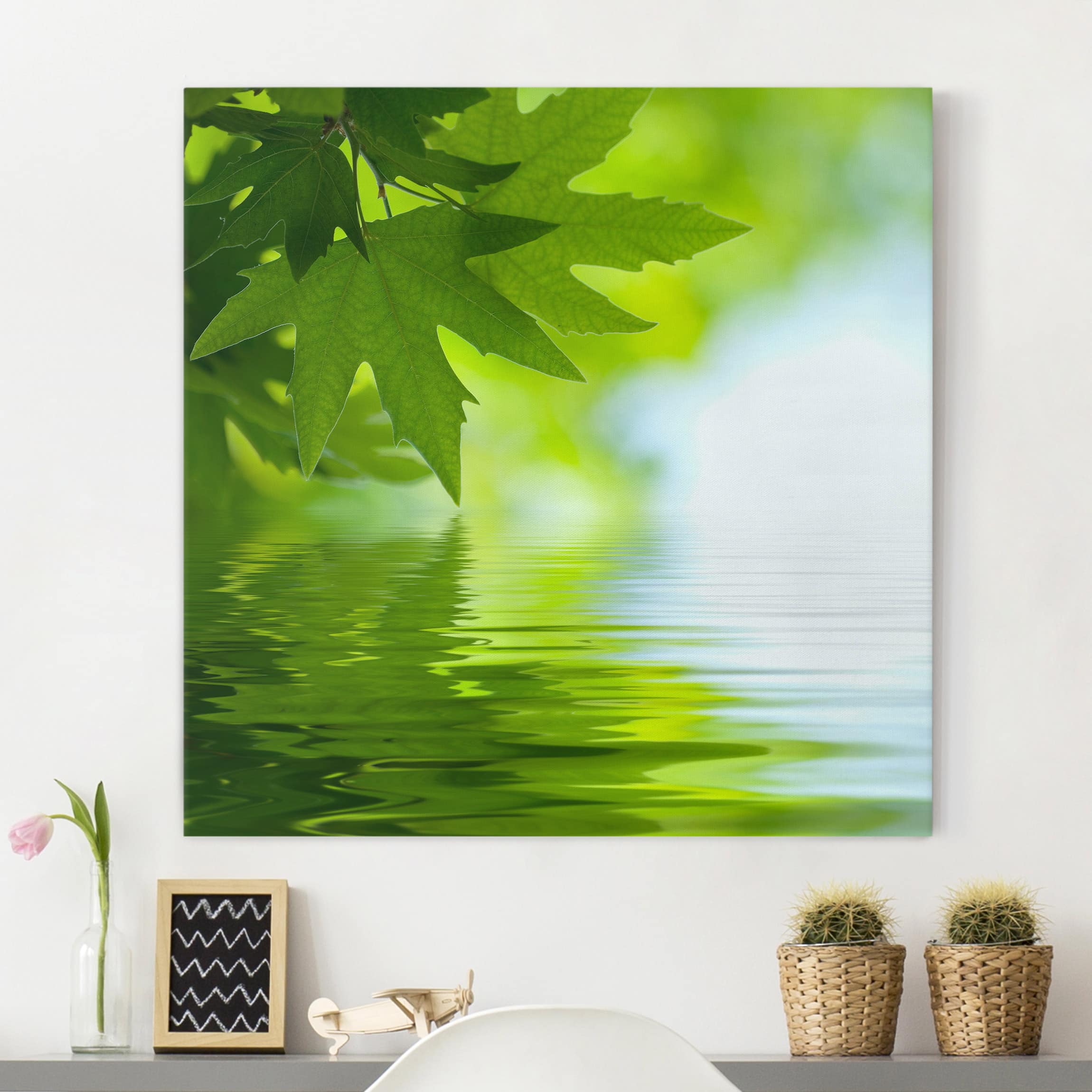 Leinwandbild - Quadrat Green Ambiance III