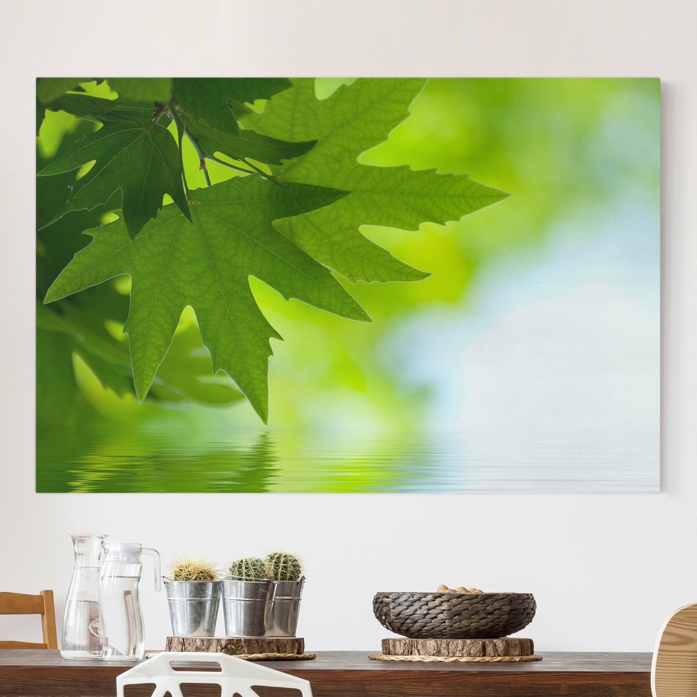 Leinwandbild Blumen Green Ambiance III