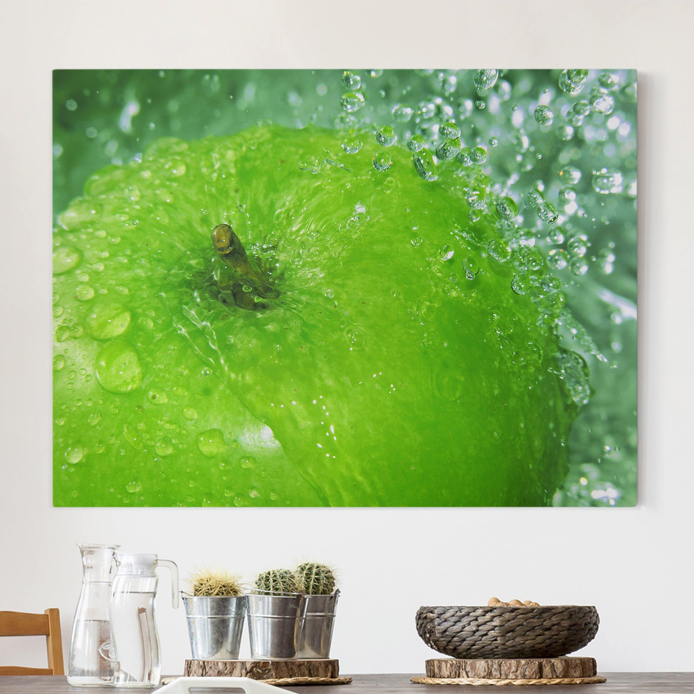 Leinwandbild - Querformat Green Apple