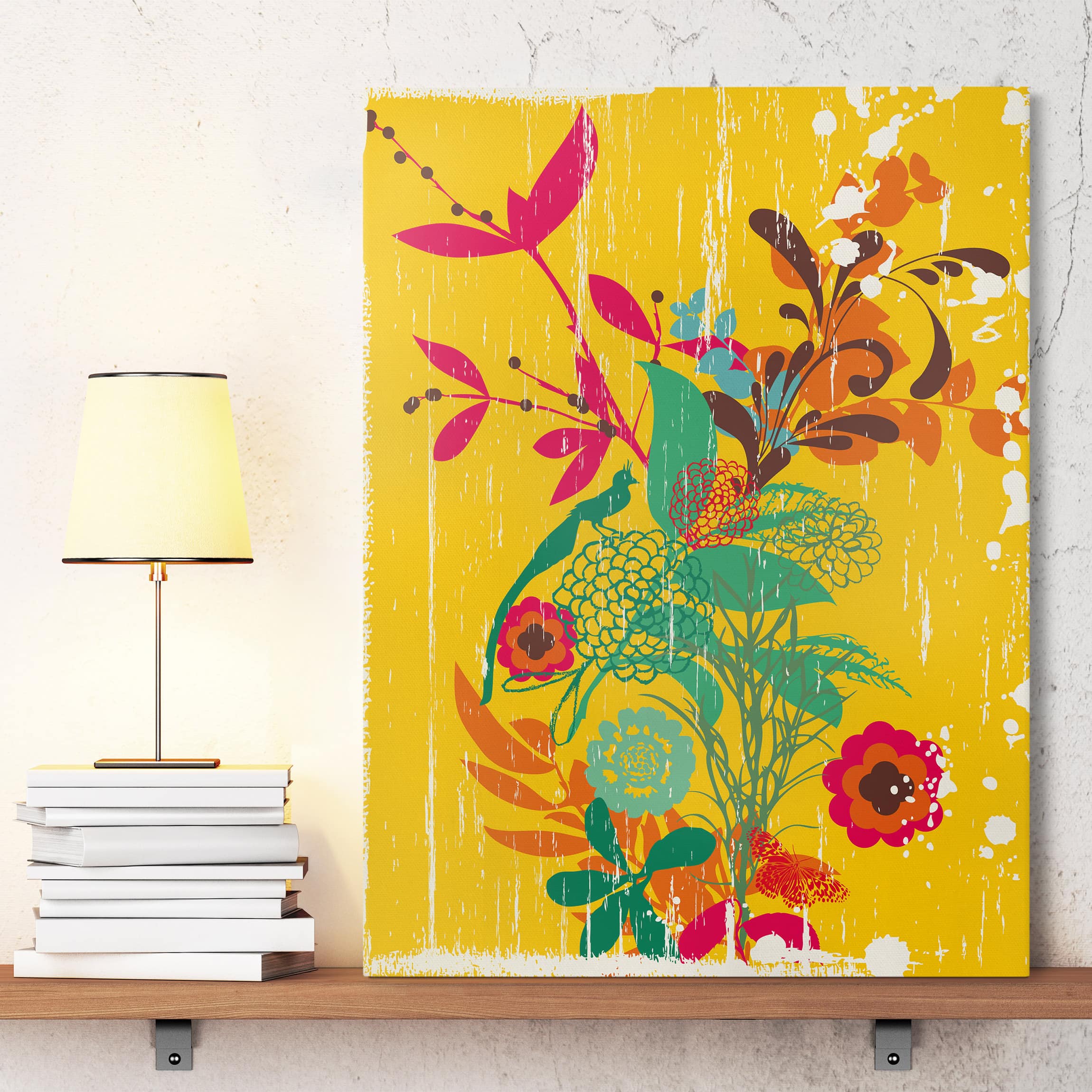 Leinwandbild Blumen Grunge Garden