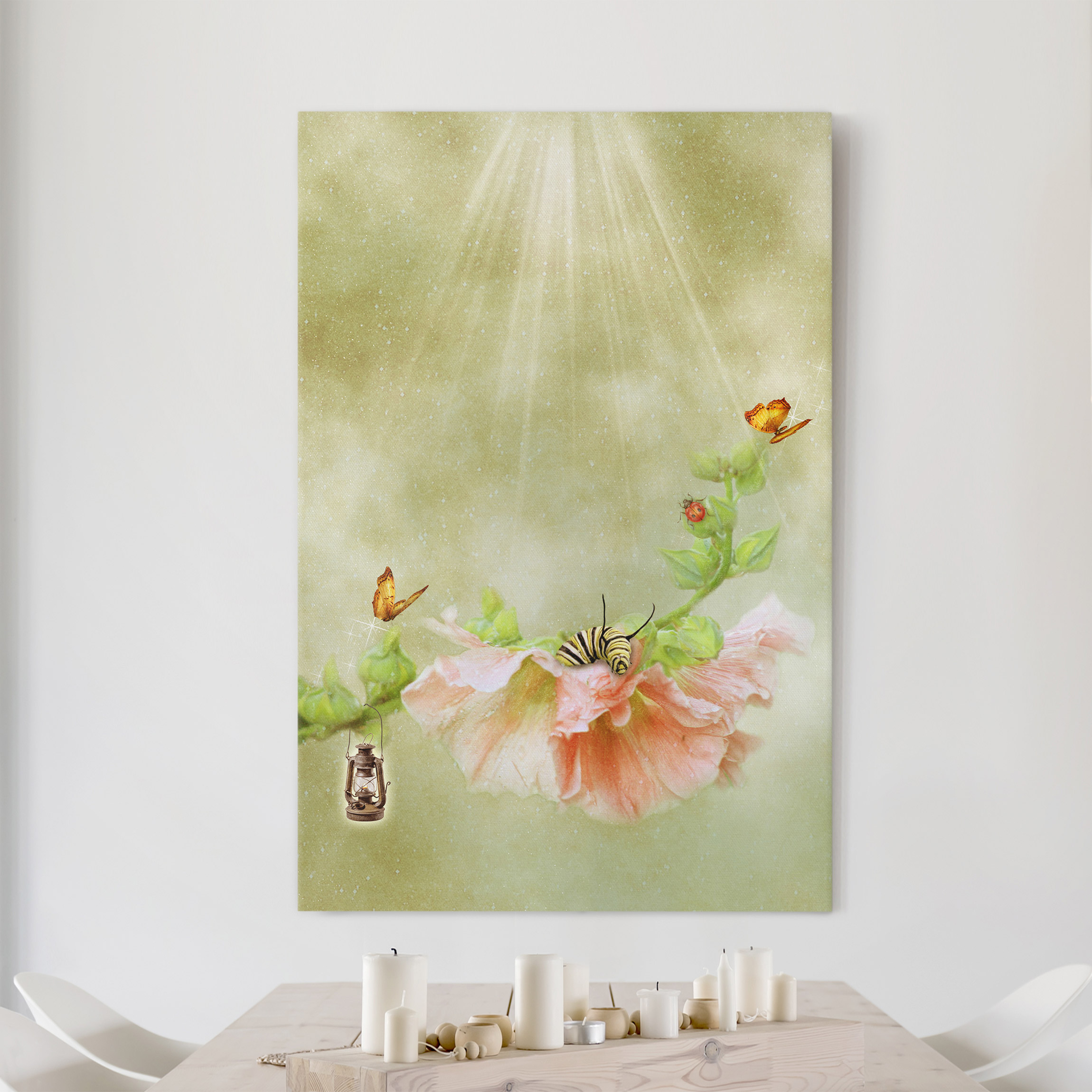 Leinwandbild Blumen Gute Nacht Geschichte