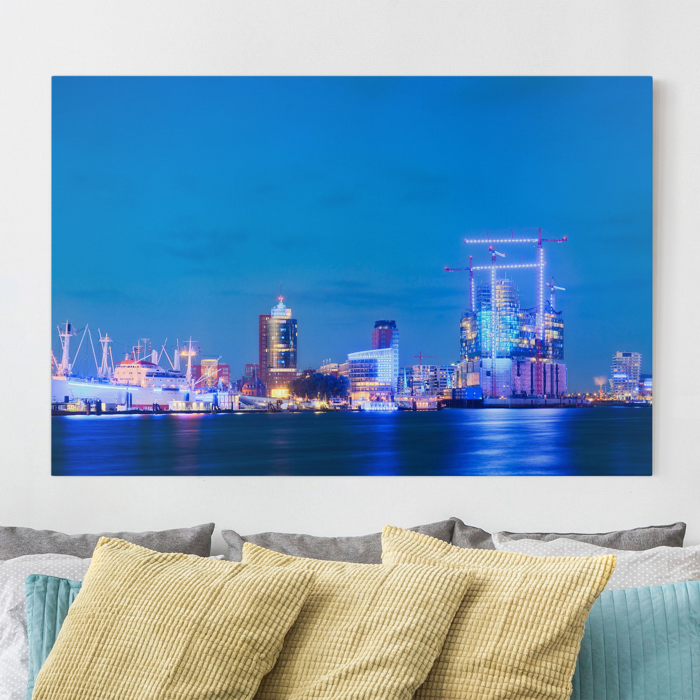 Leinwandbild - Querformat Hamburger Hafen