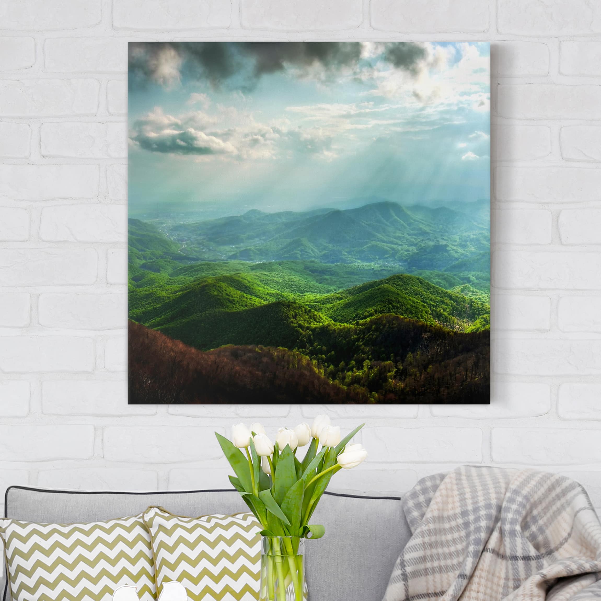 Leinwandbild - Quadrat Heavenly Ground