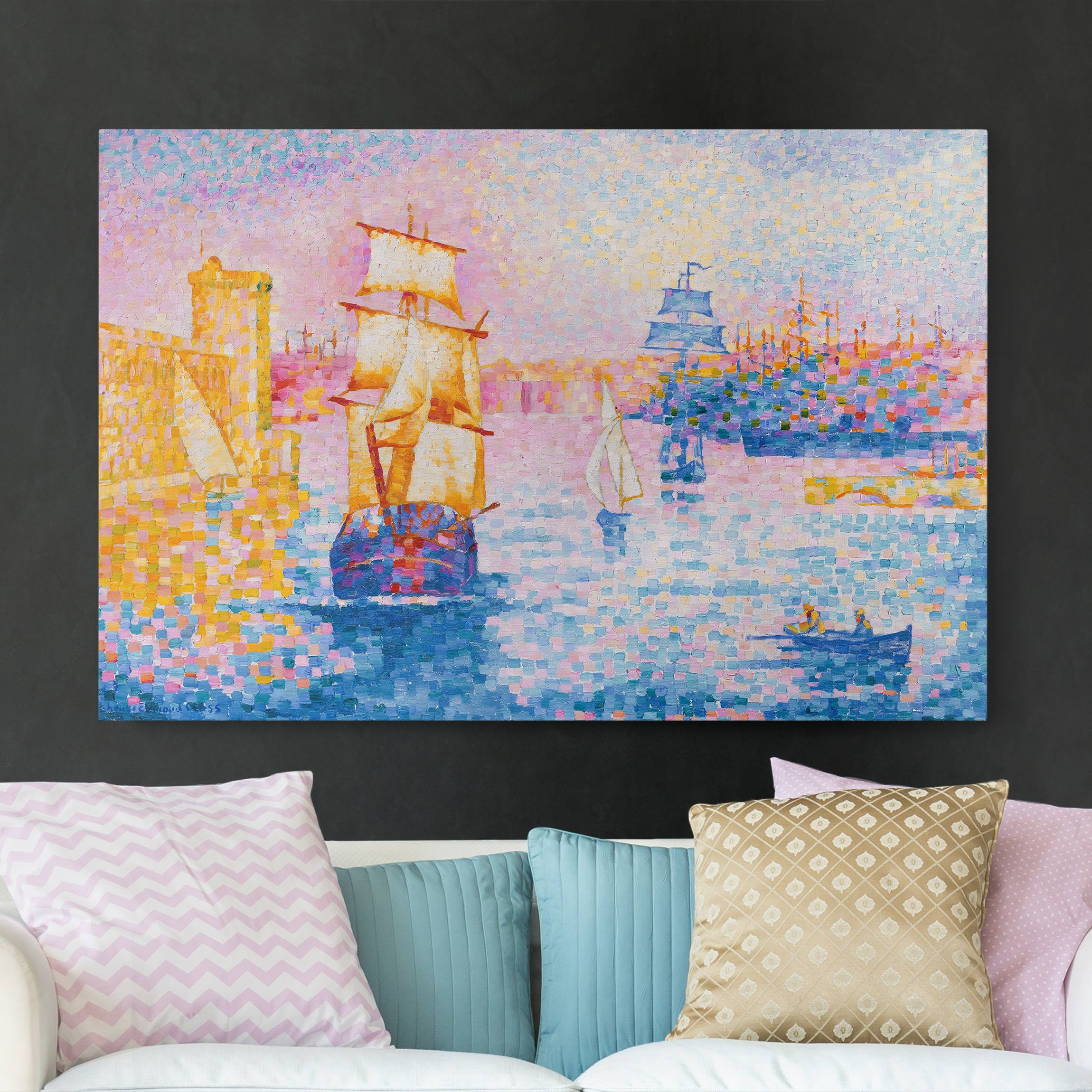 Leinwandbild - Querformat Henri Edmond Cross - Port de Marseille