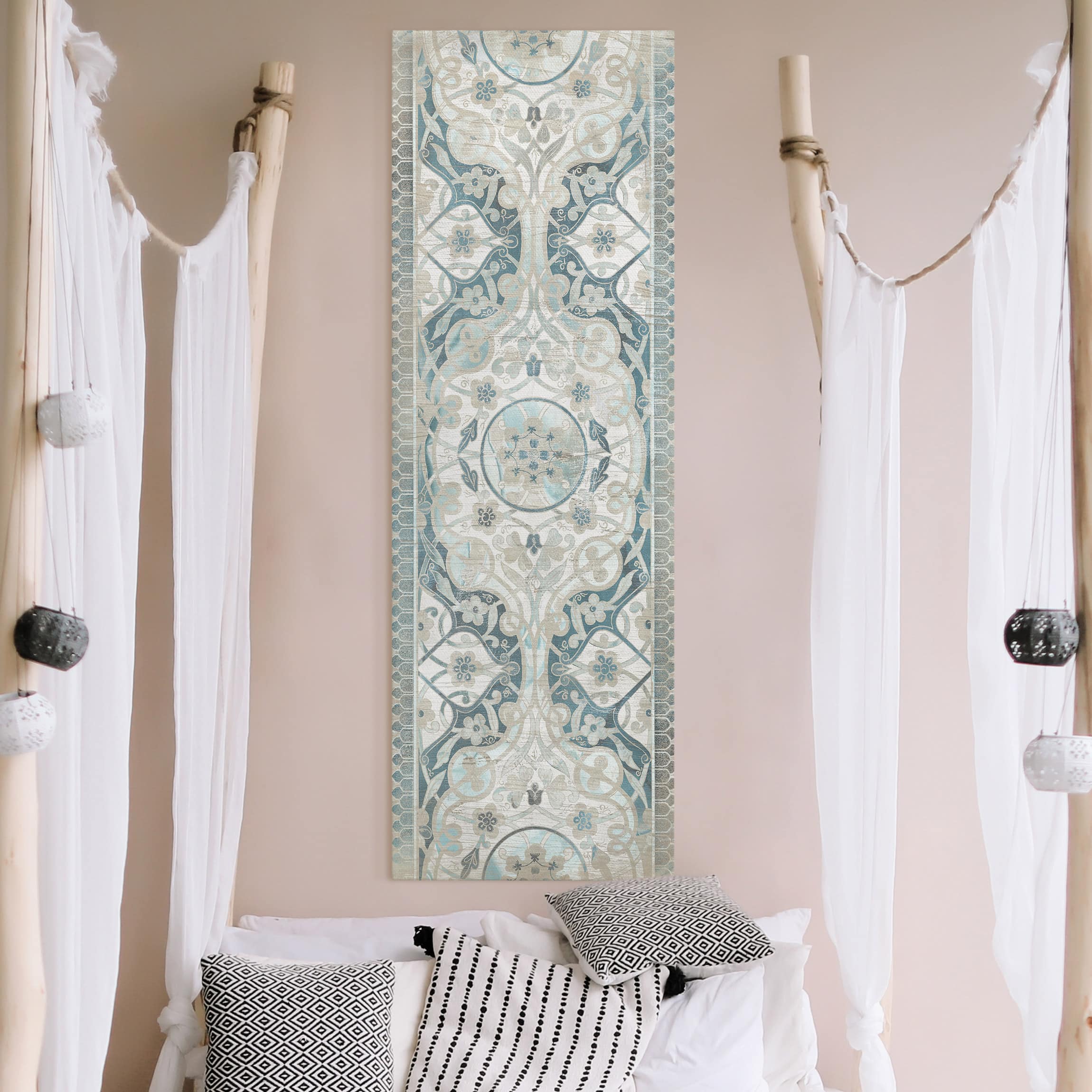 Leinwandbild - Hochformat Holzpaneel Persisch Vintage I