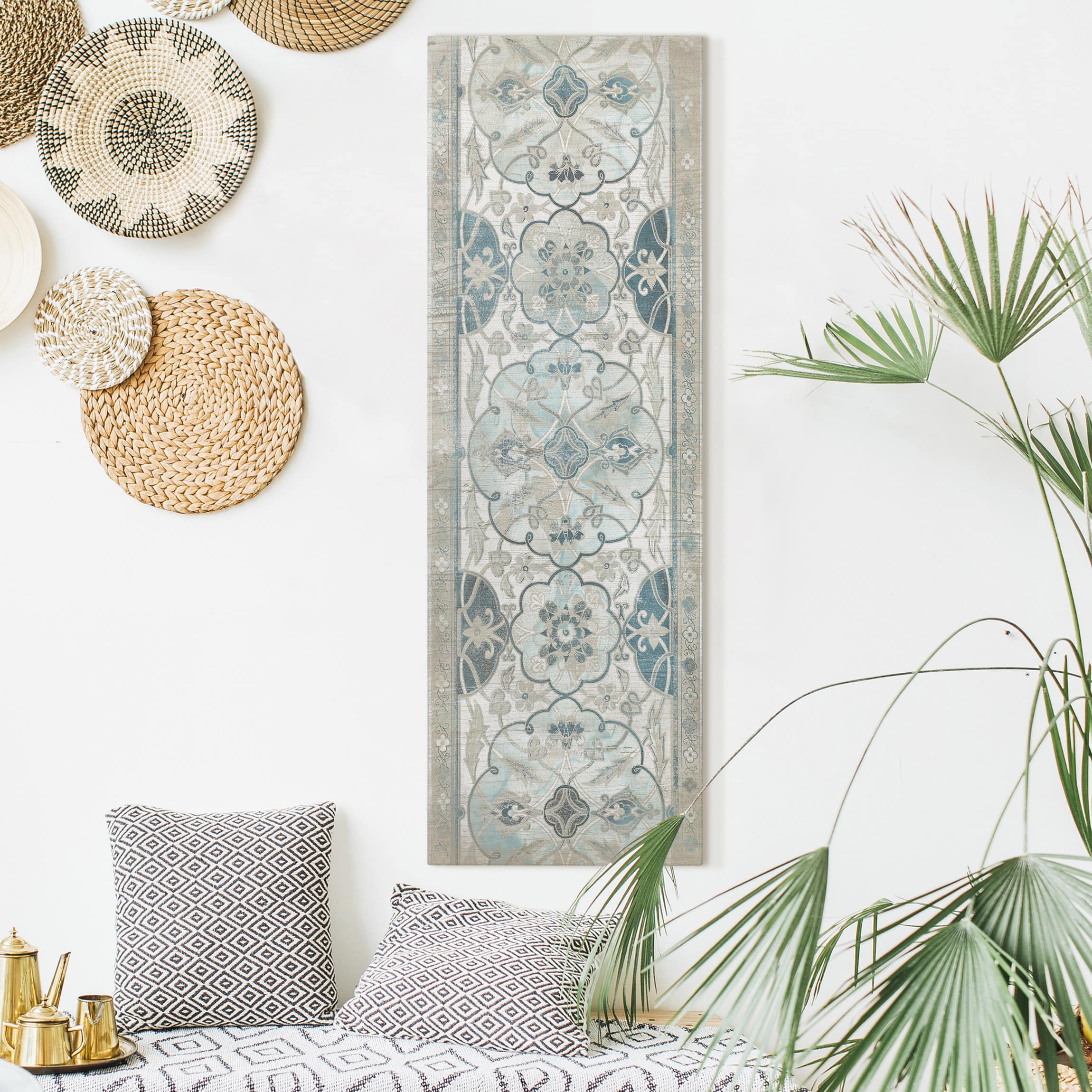 Leinwandbild - Hochformat Holzpaneel Persisch Vintage II