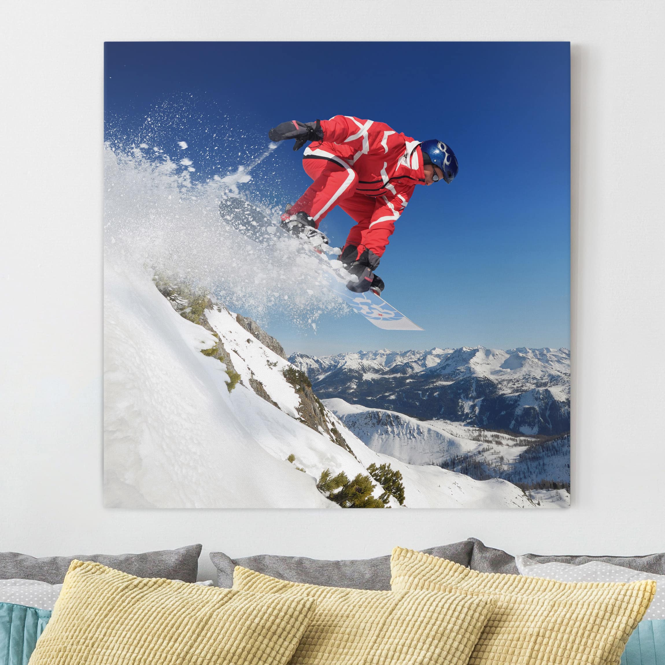 Leinwandbild - Quadrat Im Sprung