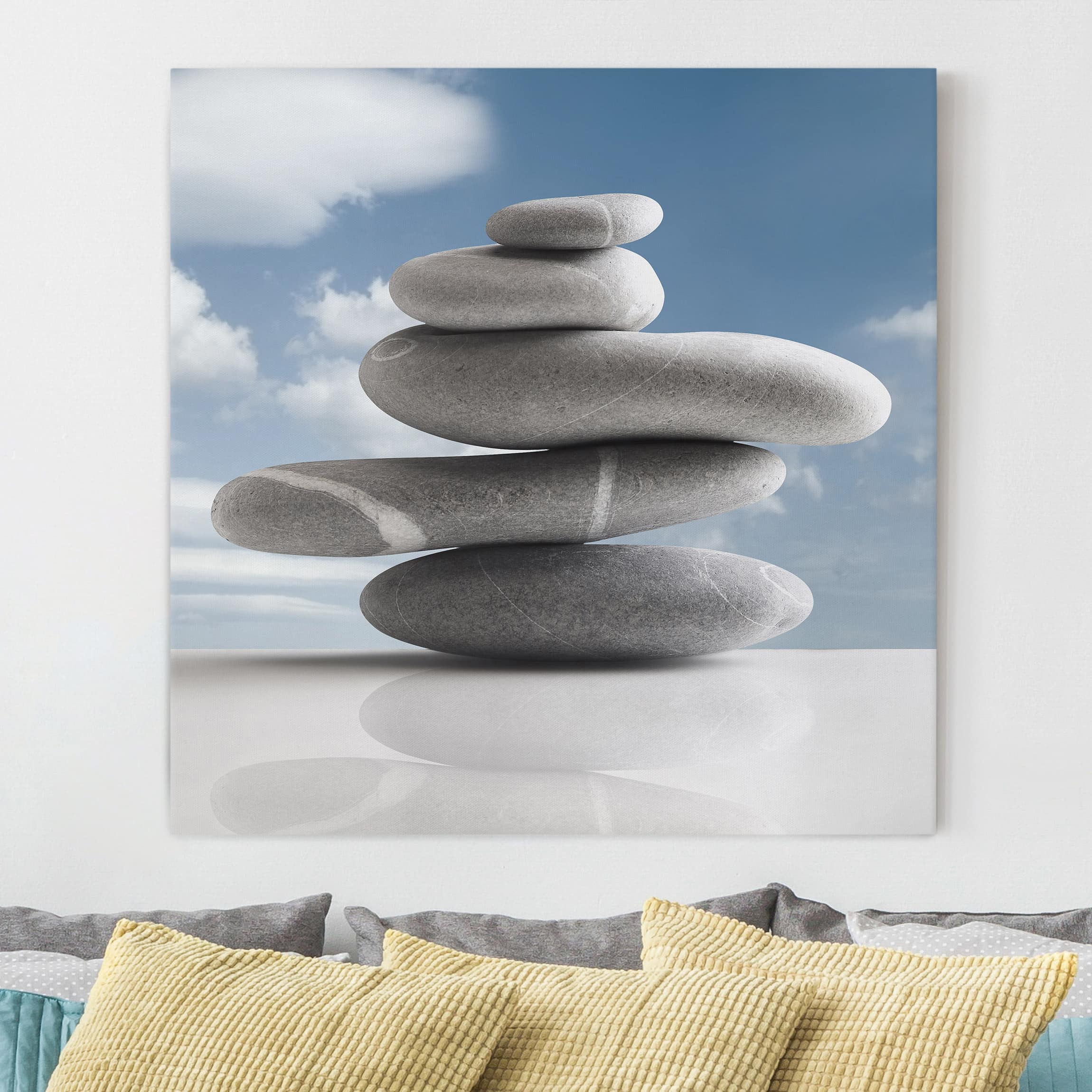 Leinwandbild - Quadrat In Balance