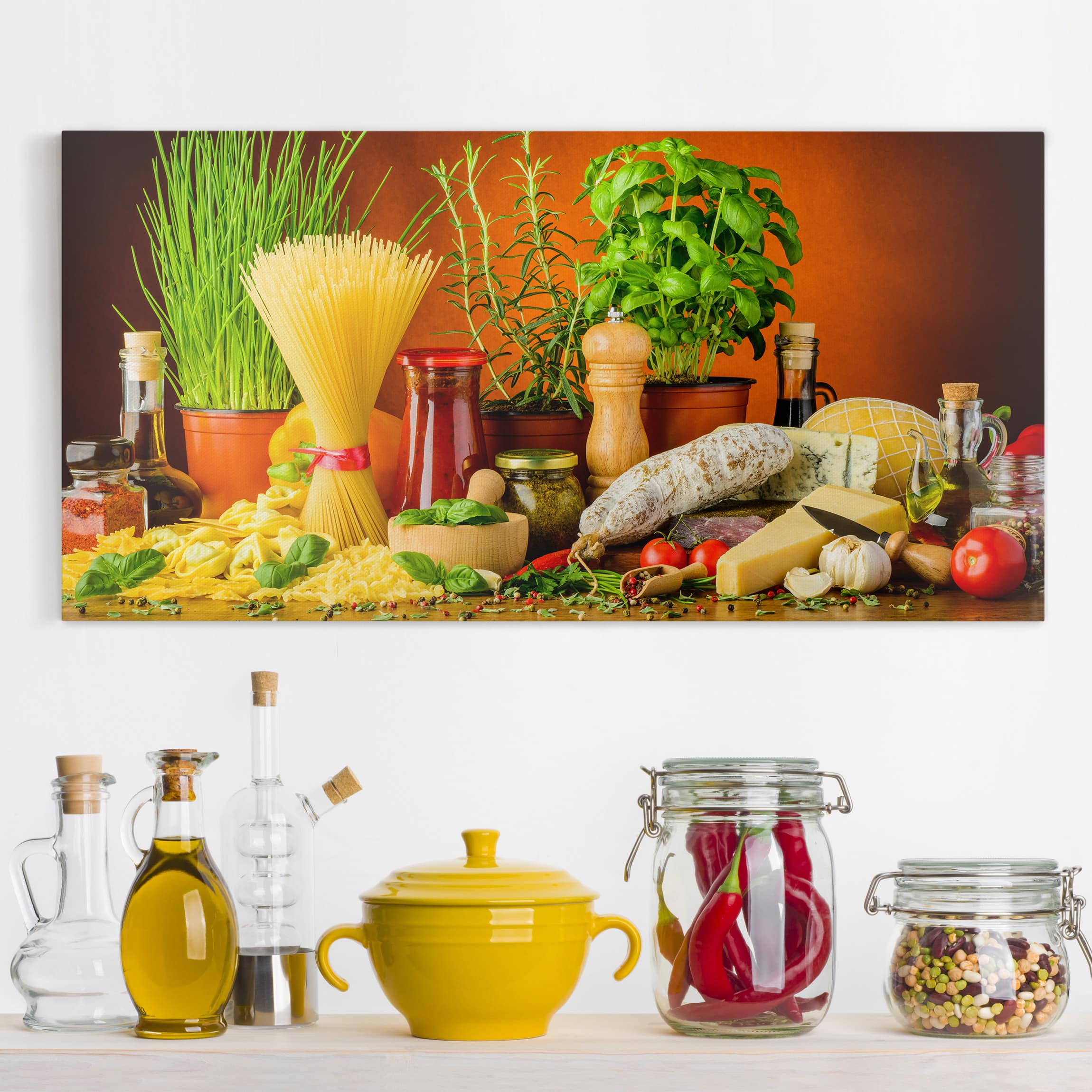 Leinwandbild Küche Italienische Küche