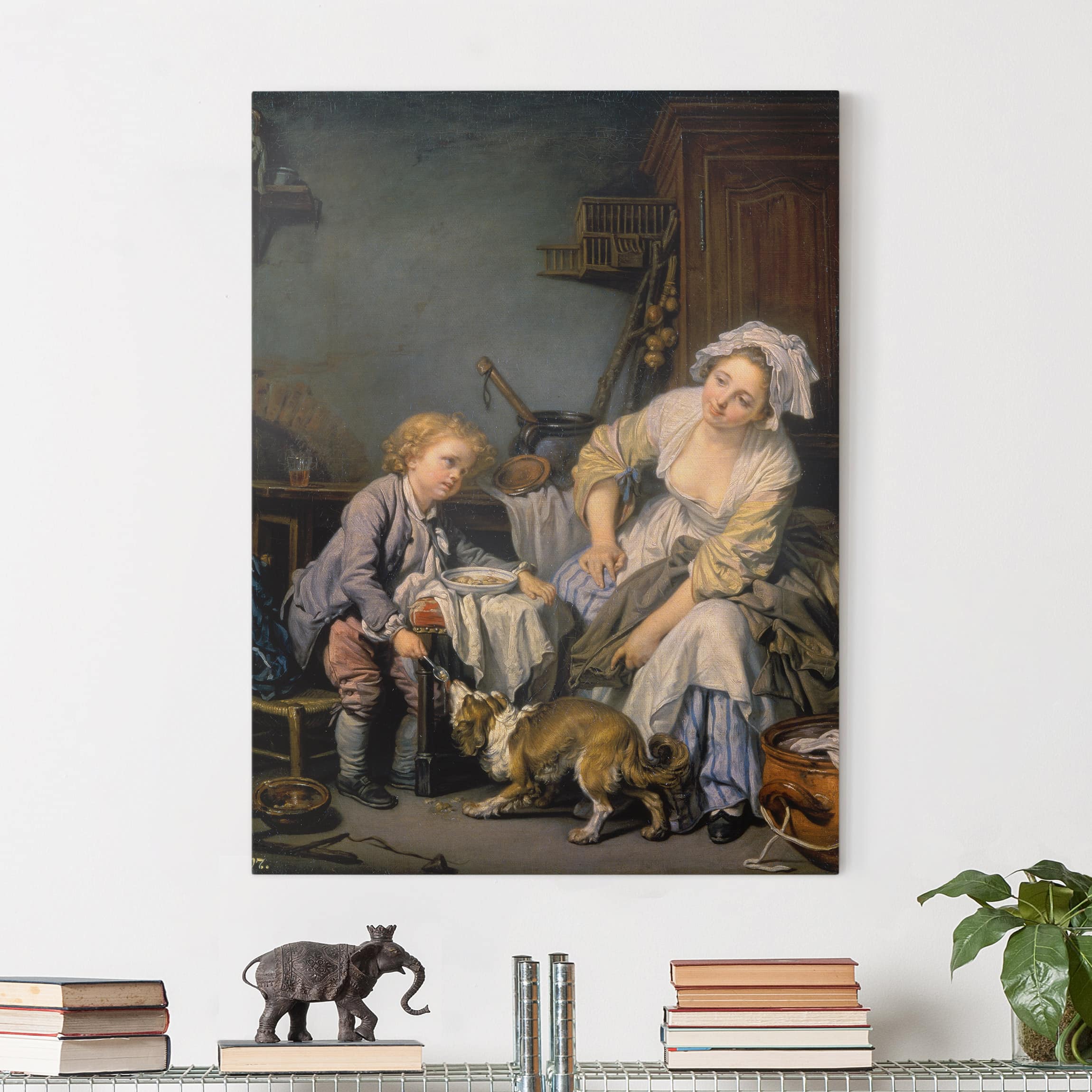 Leinwandbild - Hochformat Jean Baptiste Greuze - Das verwöhnte Kind