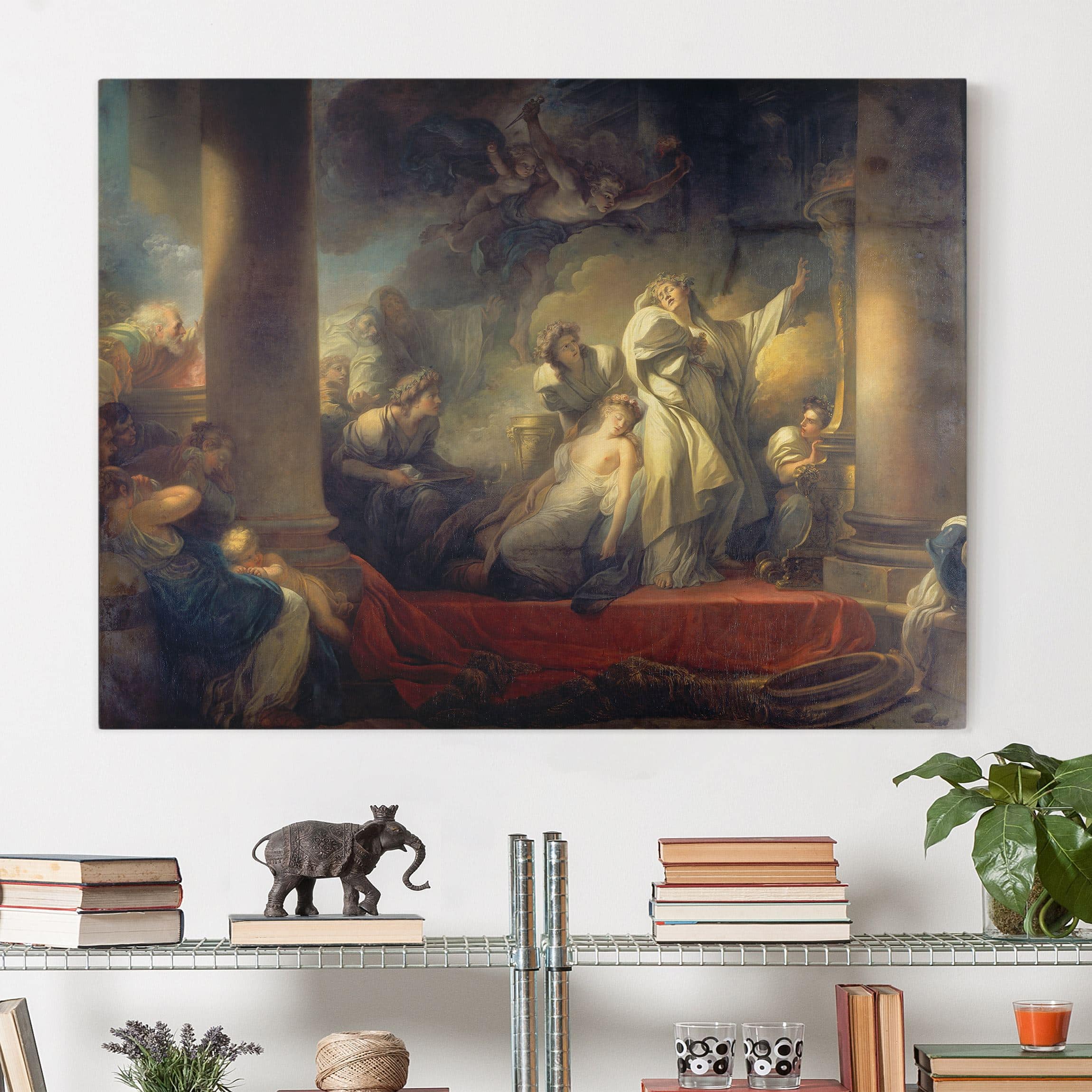 Leinwandbild Kunstdruck Jean Honoré Fragonard - Der Grosspriester Coresos
