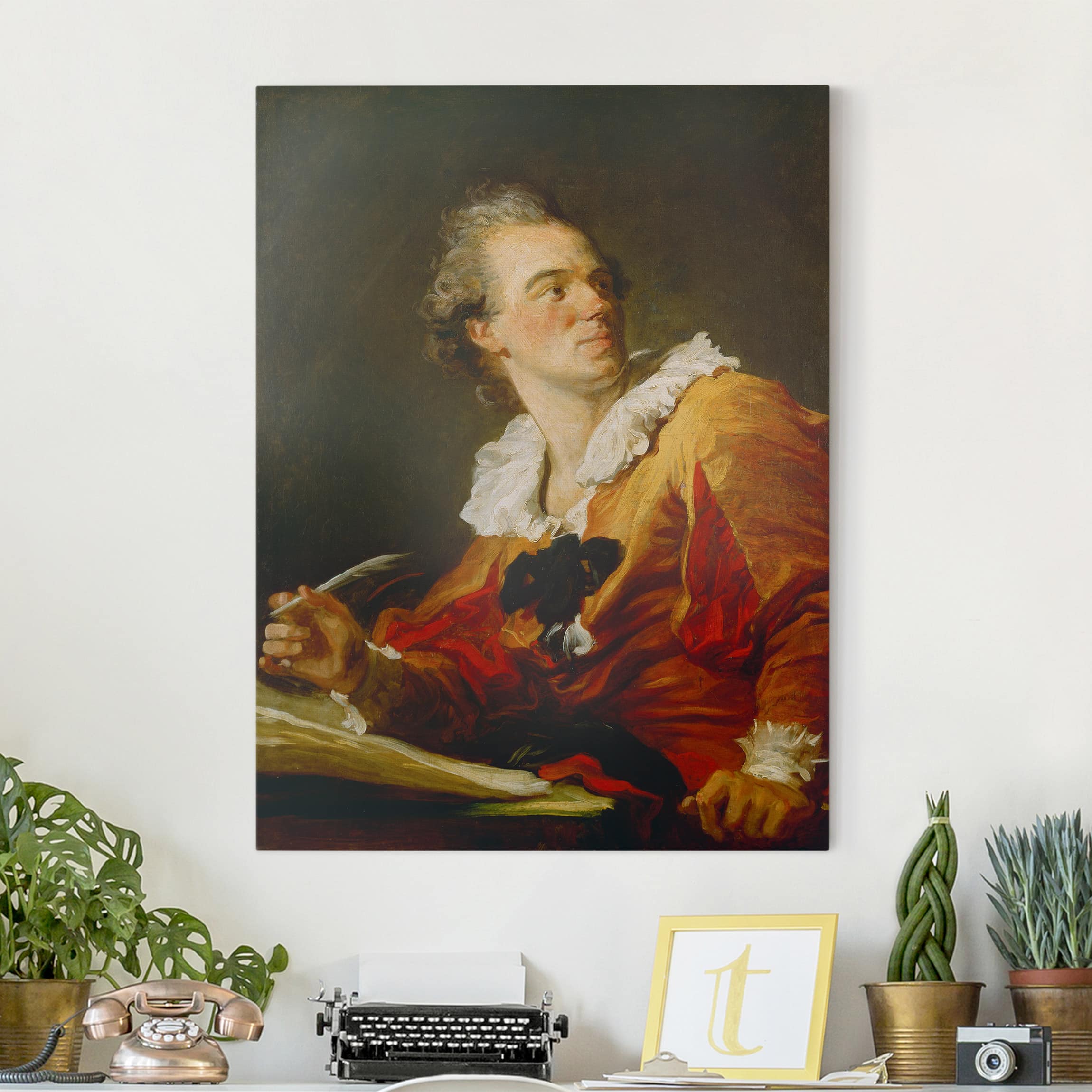 Leinwandbild - Hochformat Jean Honoré Fragonard - Die Inspiration