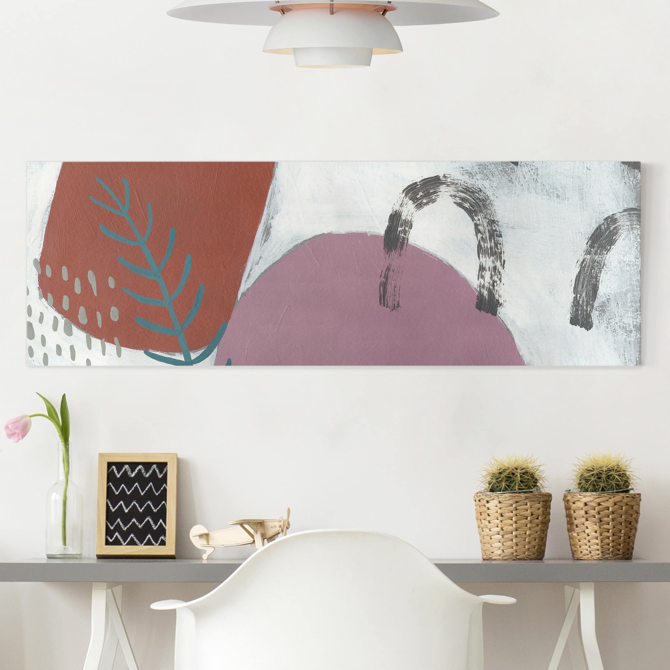 Leinwandbild - Panorama Karneval der Formen in Beere II