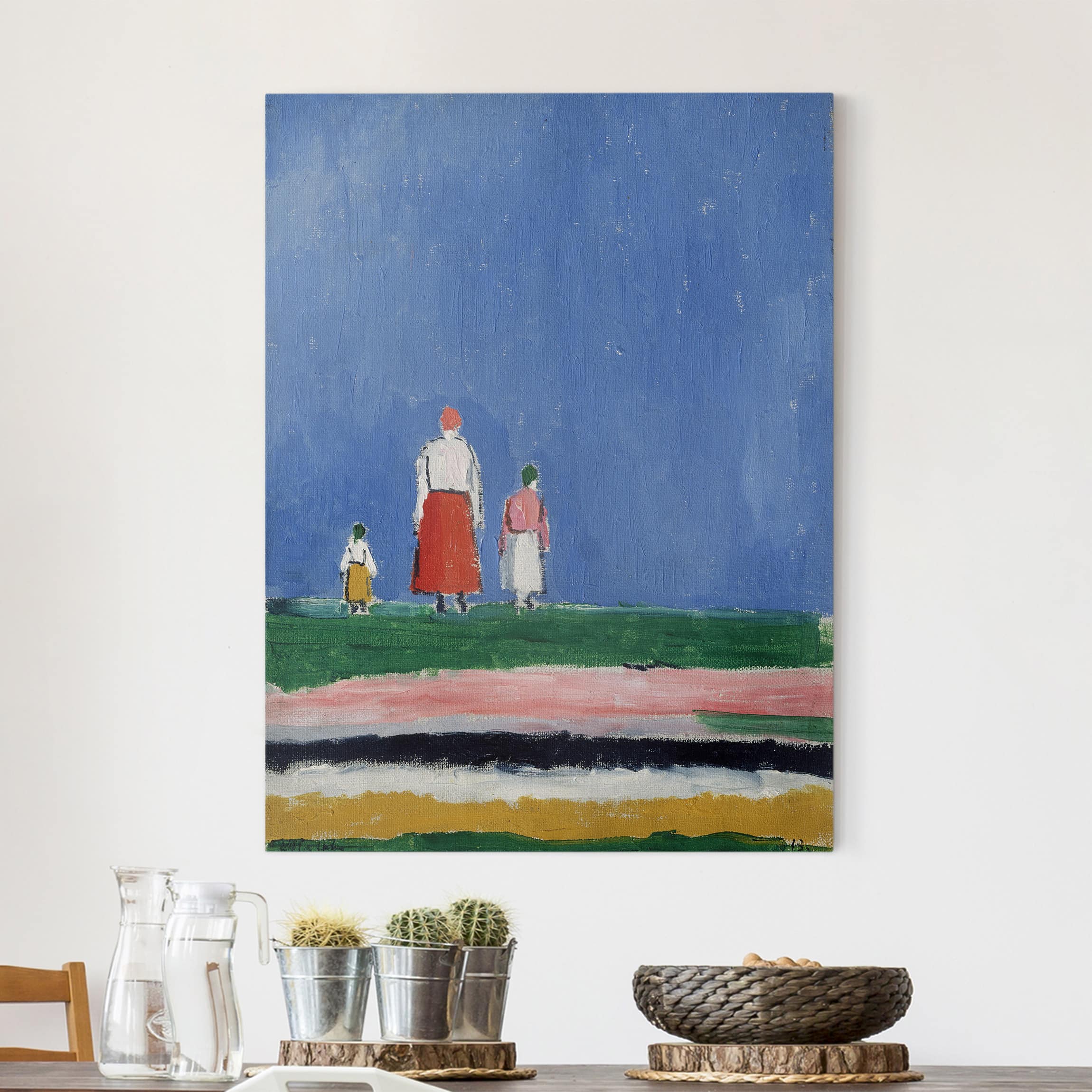 Leinwandbild - Hochformat Kasimir Malewitsch - Drei Figuren