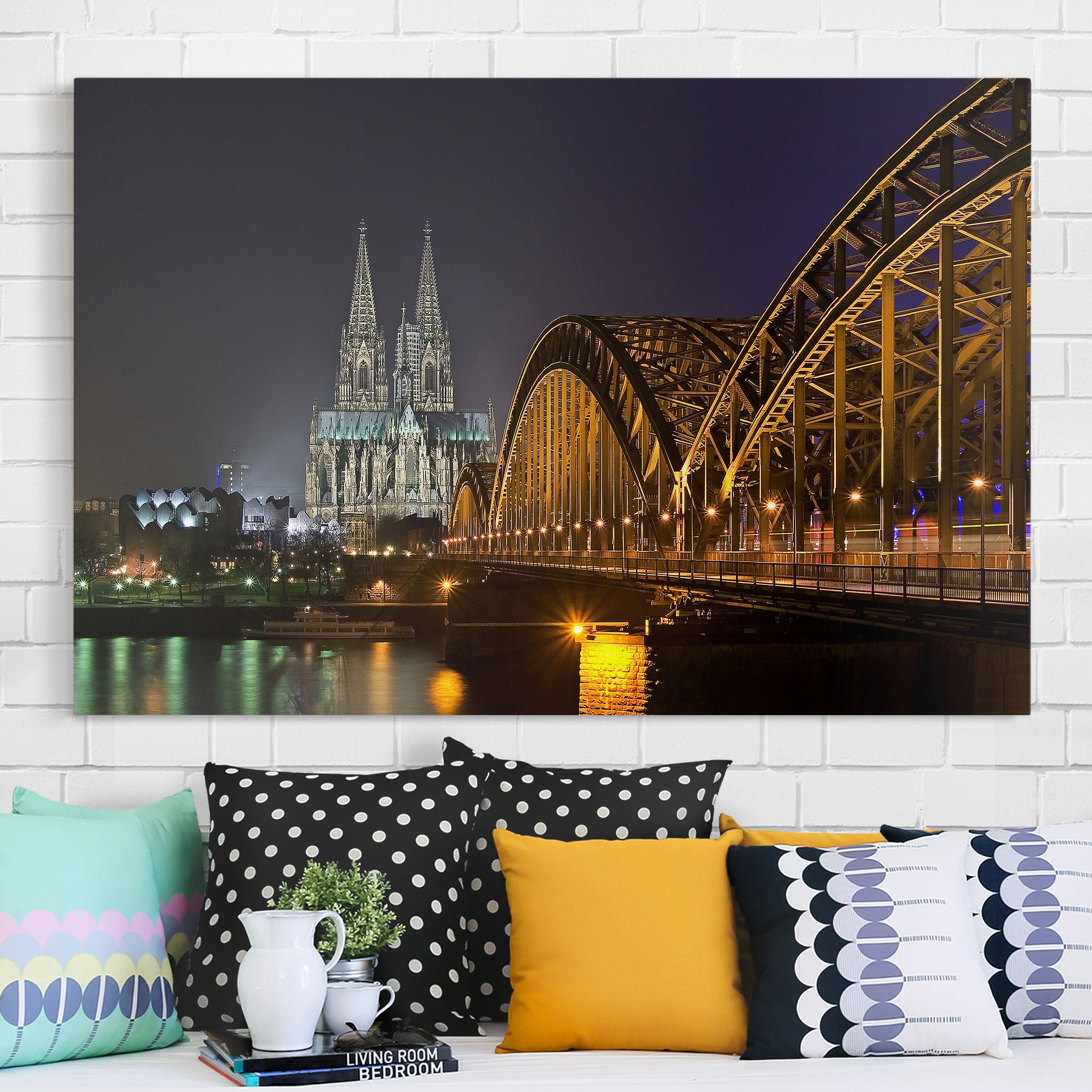 Leinwandbild - Querformat Kölner Dom