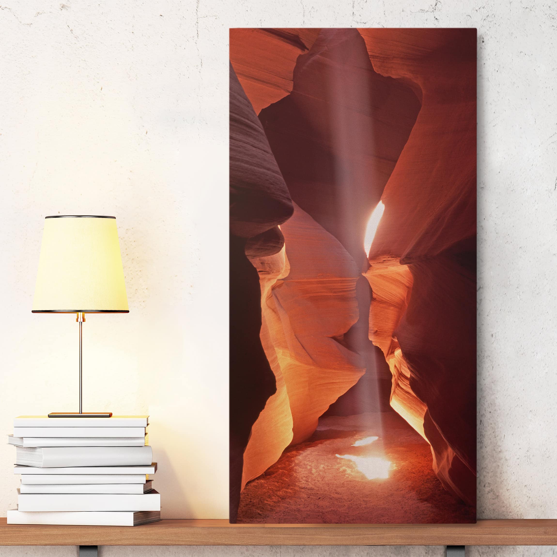 Leinwandbild - Hochformat Lichtschacht im Antelope Canyon