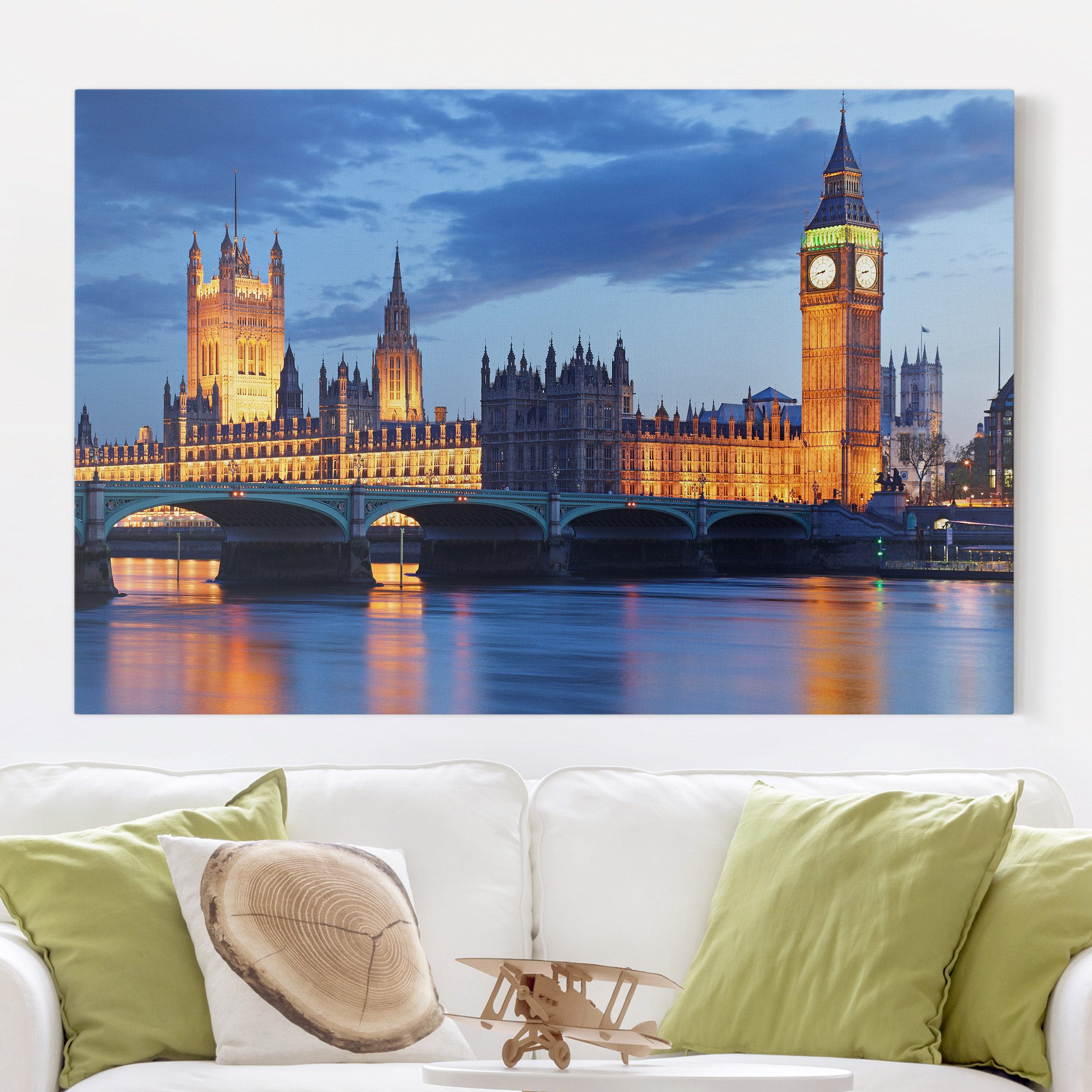 Leinwandbild - Querformat London bei Nacht