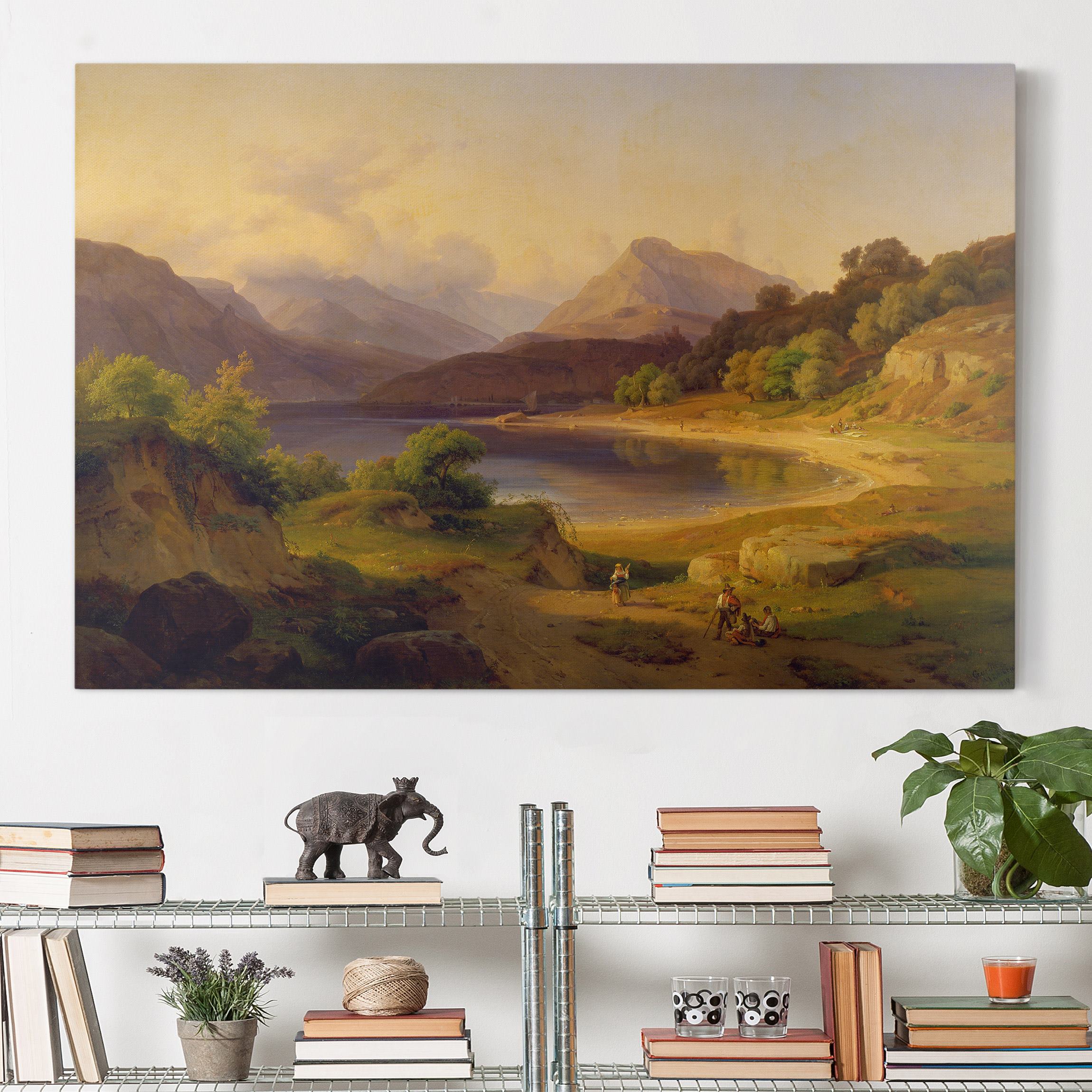 Leinwandbild Louis Gurlitt - Nördlicher Teil des Gardasees