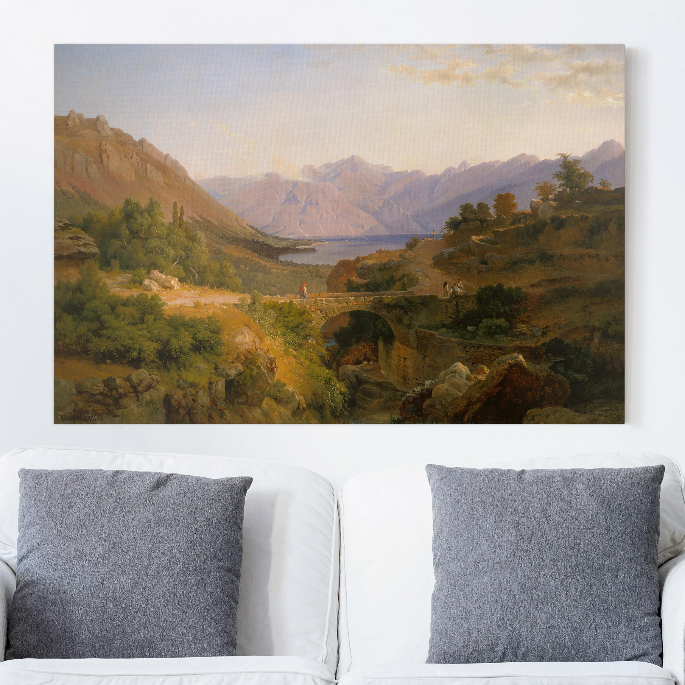 Leinwandbild - Querformat Louis Gurlitt - Die Bucht von Cattaro