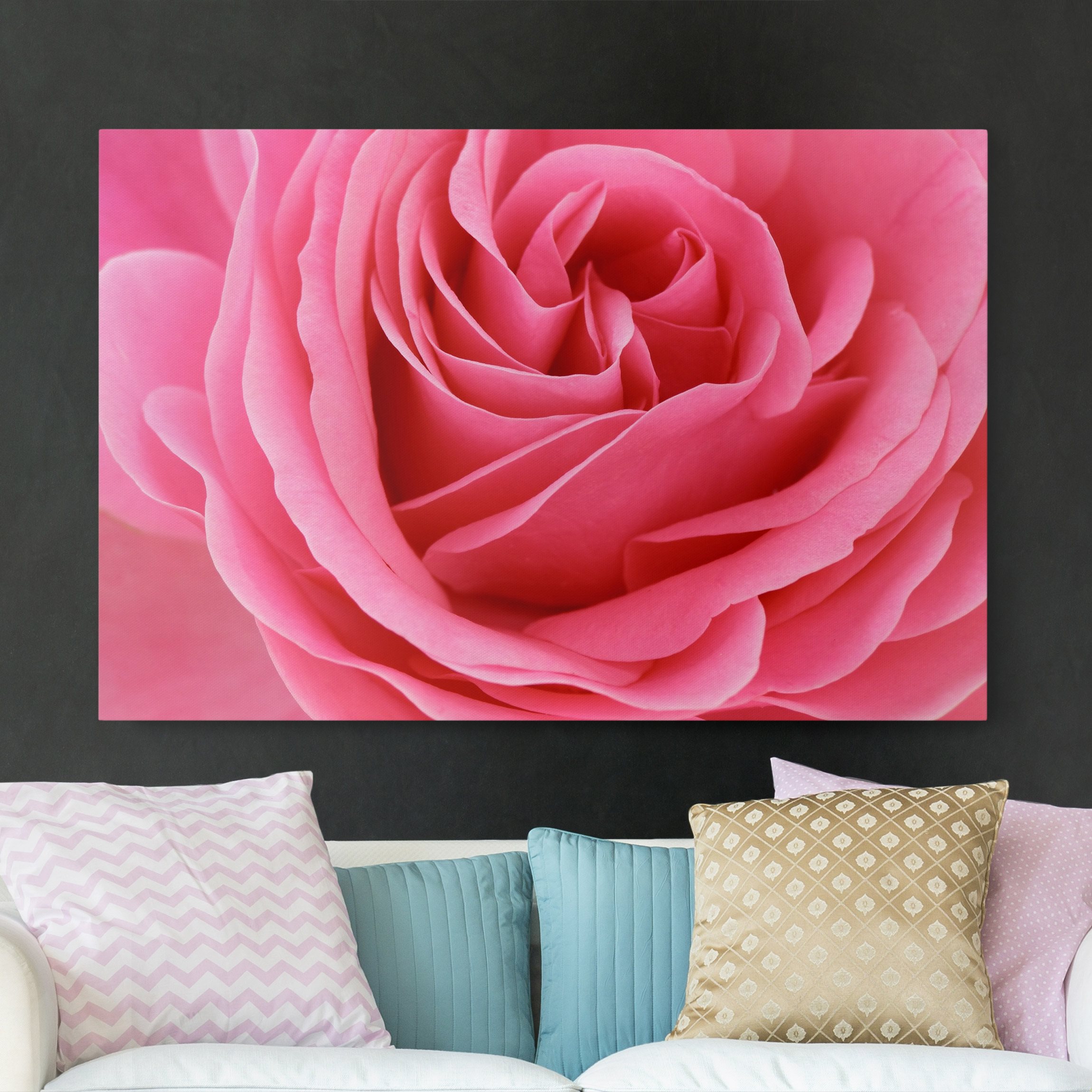 Leinwandbild Blumen Lustful Pink Rose