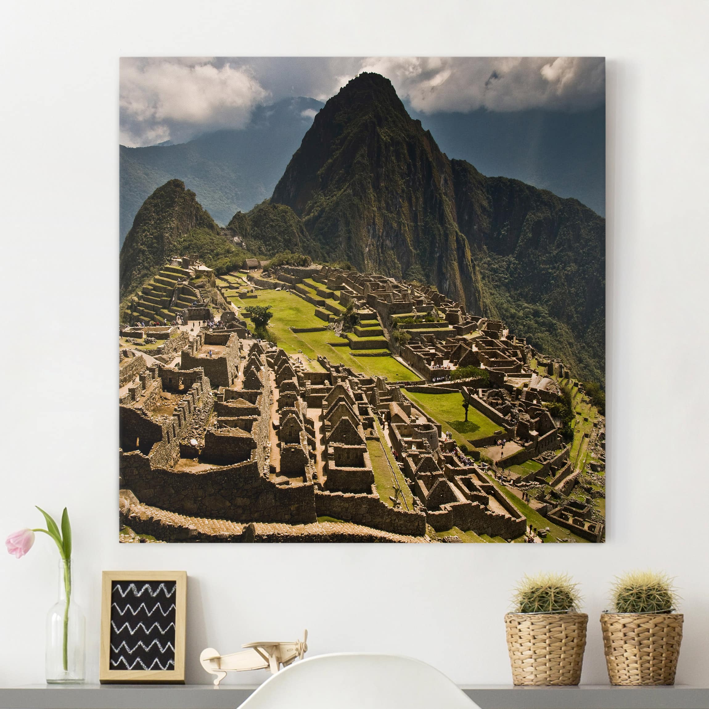 Leinwandbild - Quadrat Machu Picchu