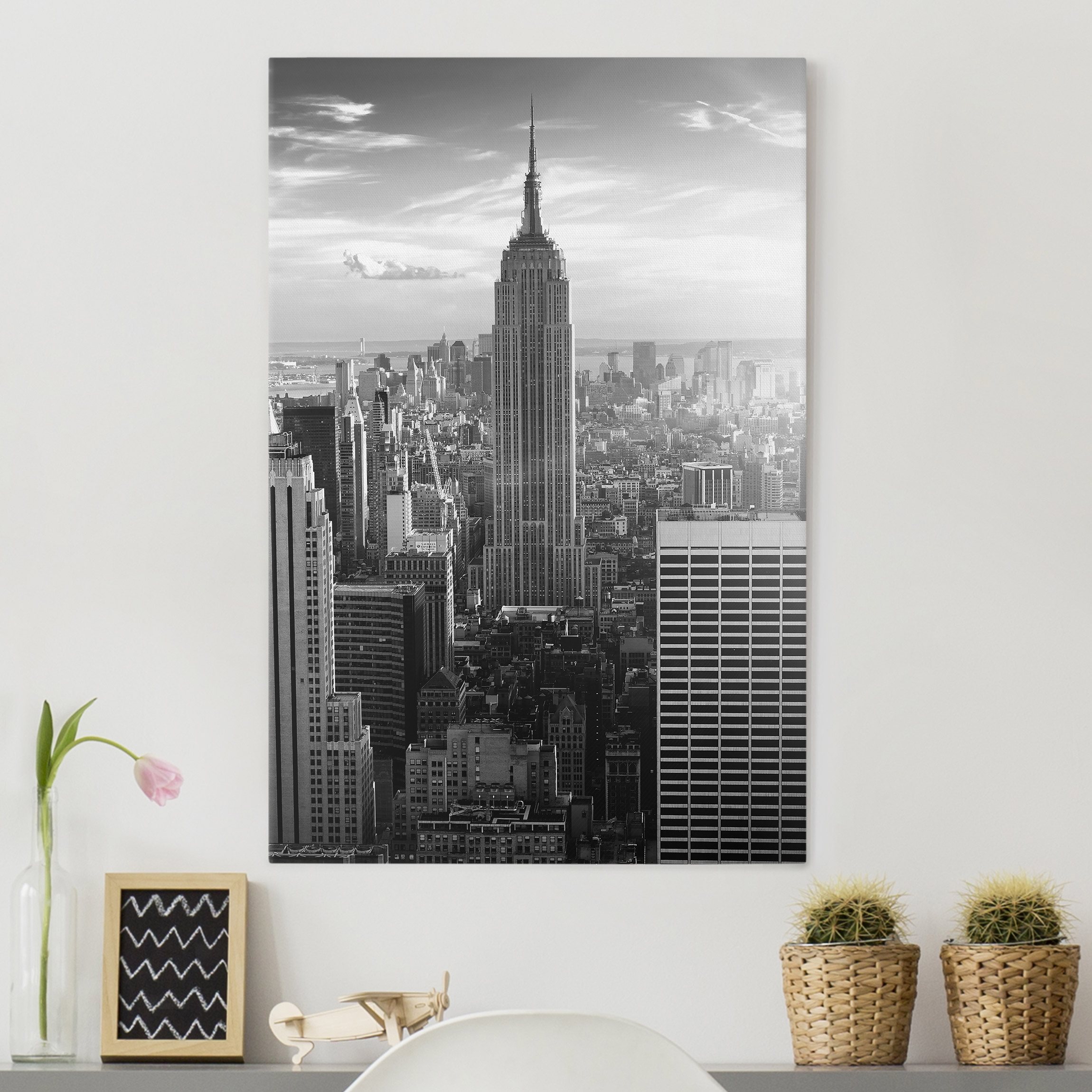Leinwandbild - Hochformat Manhattan Skyline