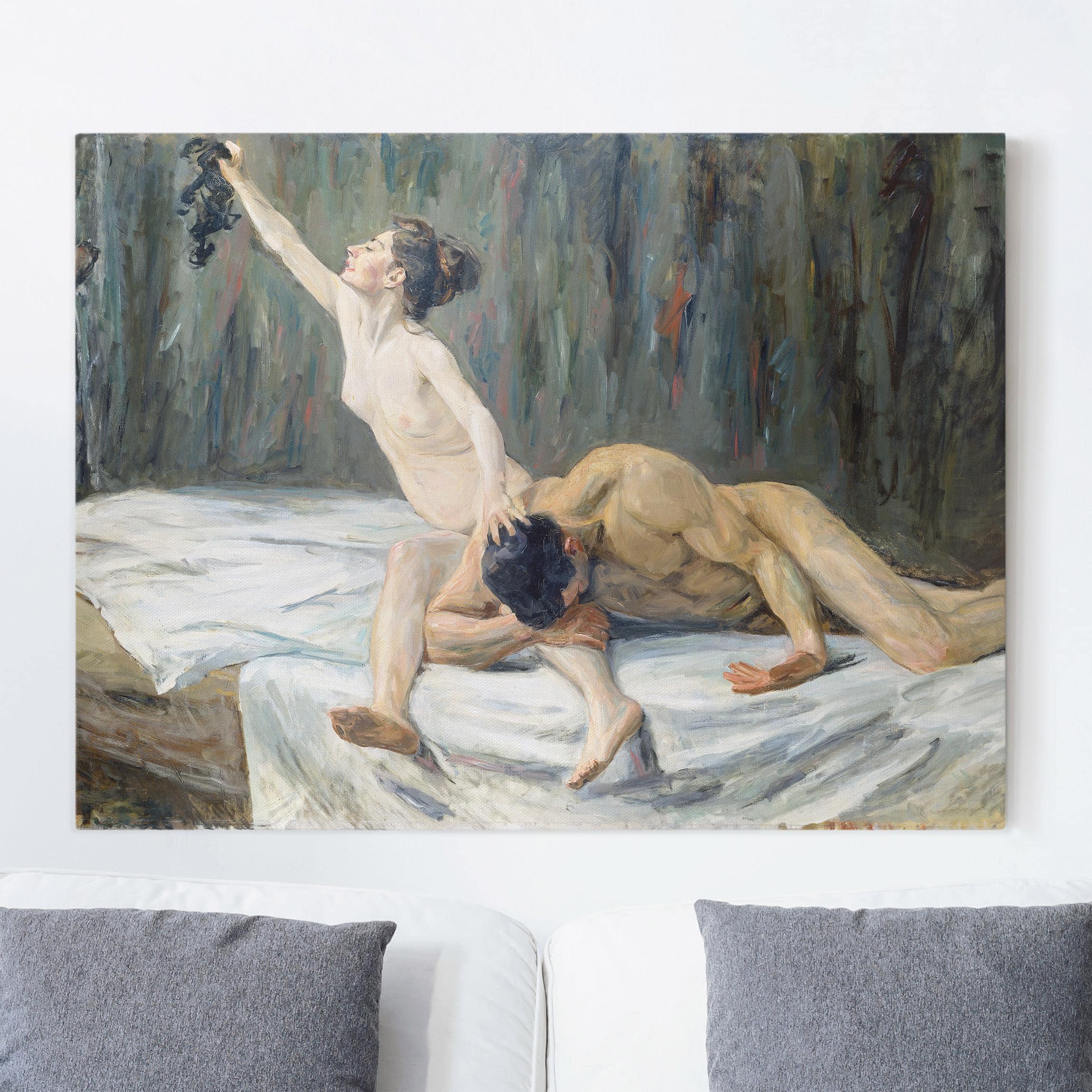 Leinwandbild Kunstdruck Max Liebermann - Samson und Delila