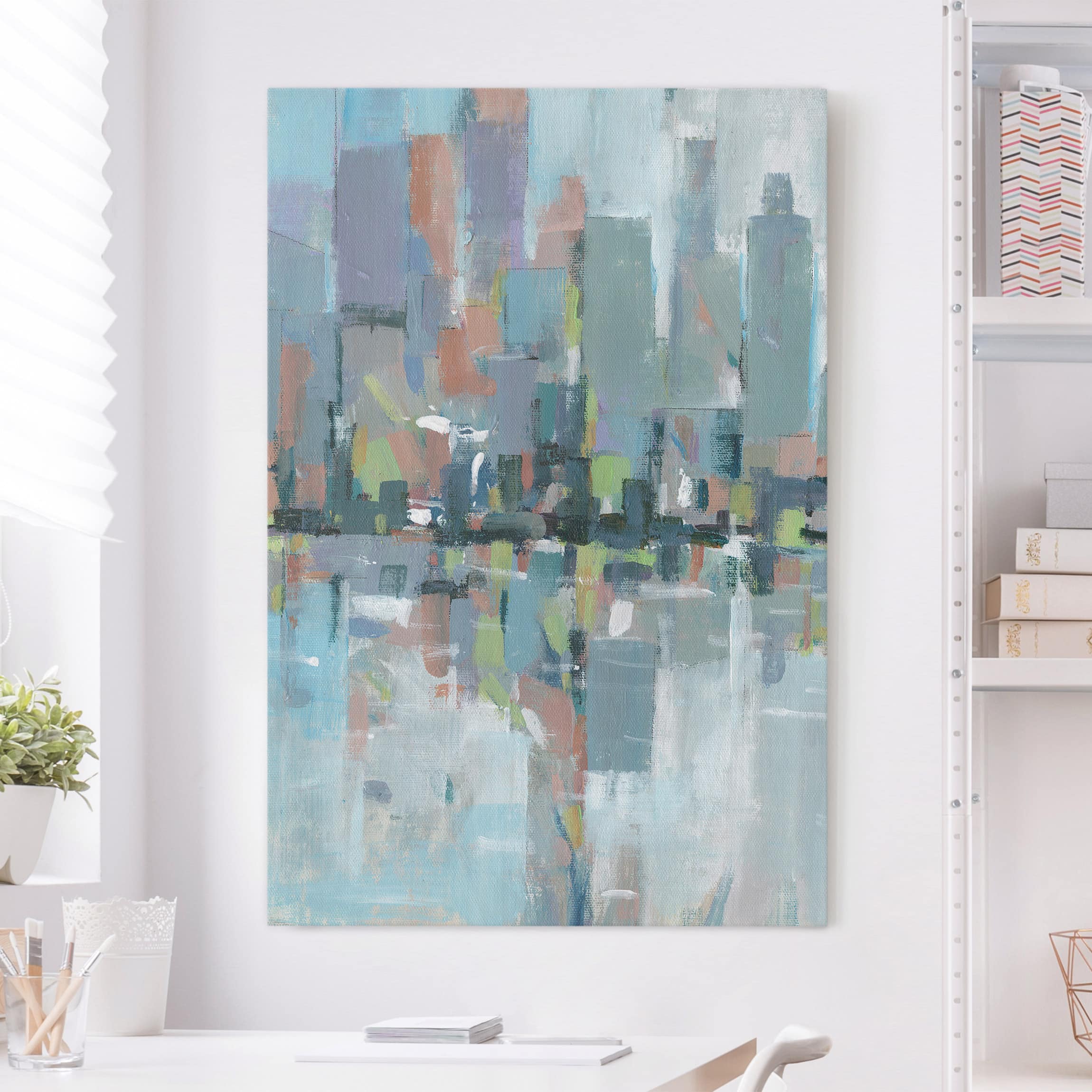 Leinwandbild - Hochformat Metro City I