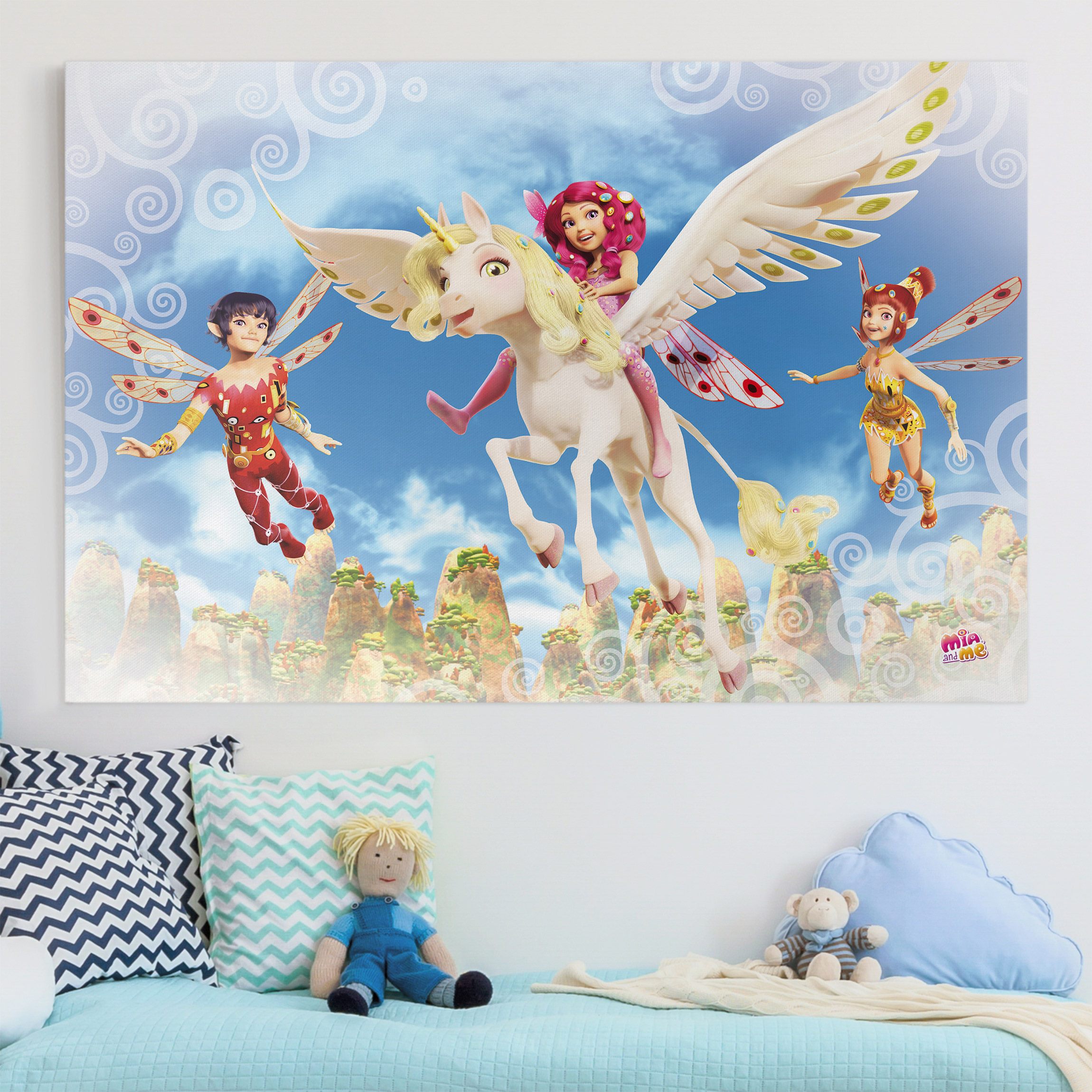 Leinwandbild - Querformat Mia and me - Über den Wolken