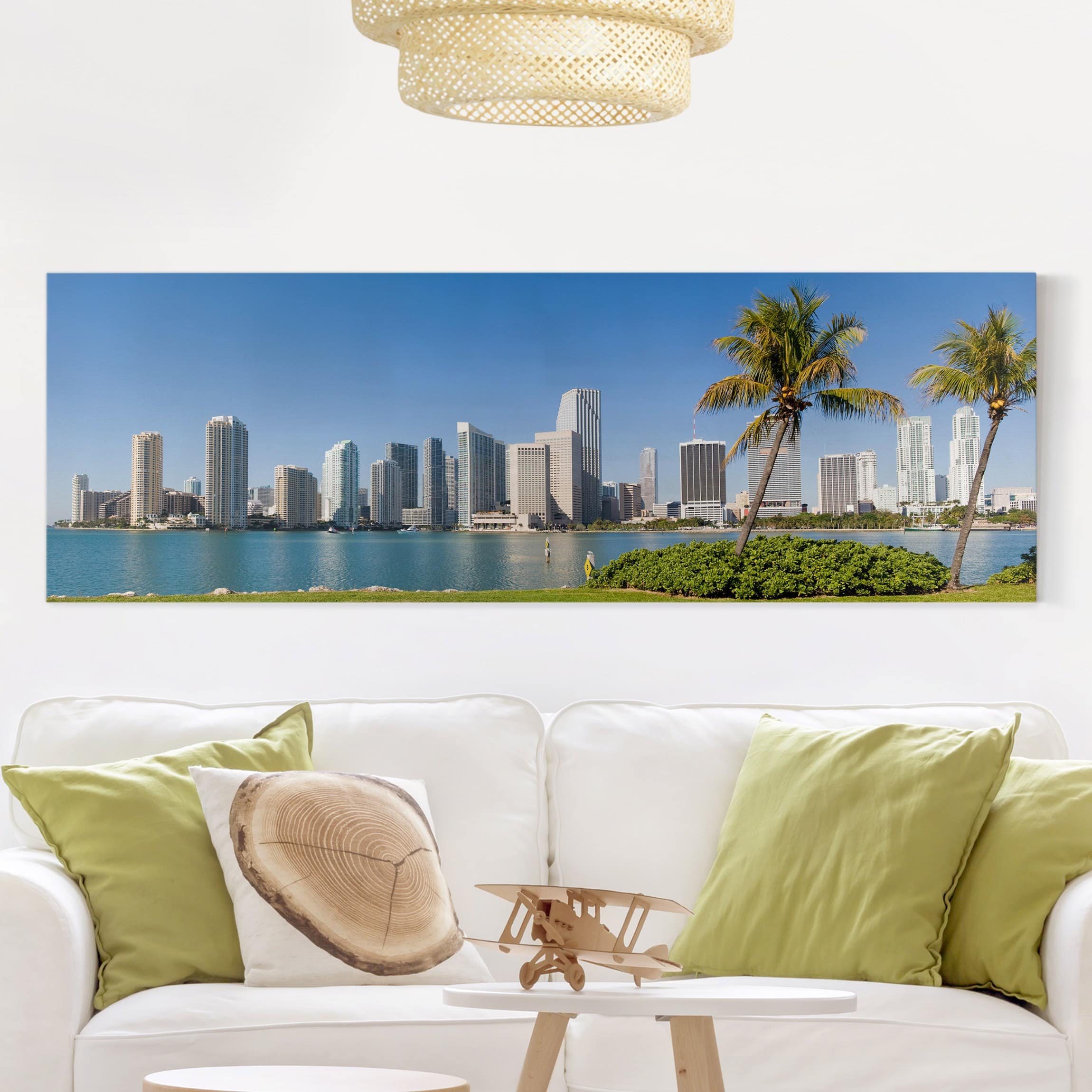 Leinwandbild - Panorama Miami Beach Skyline