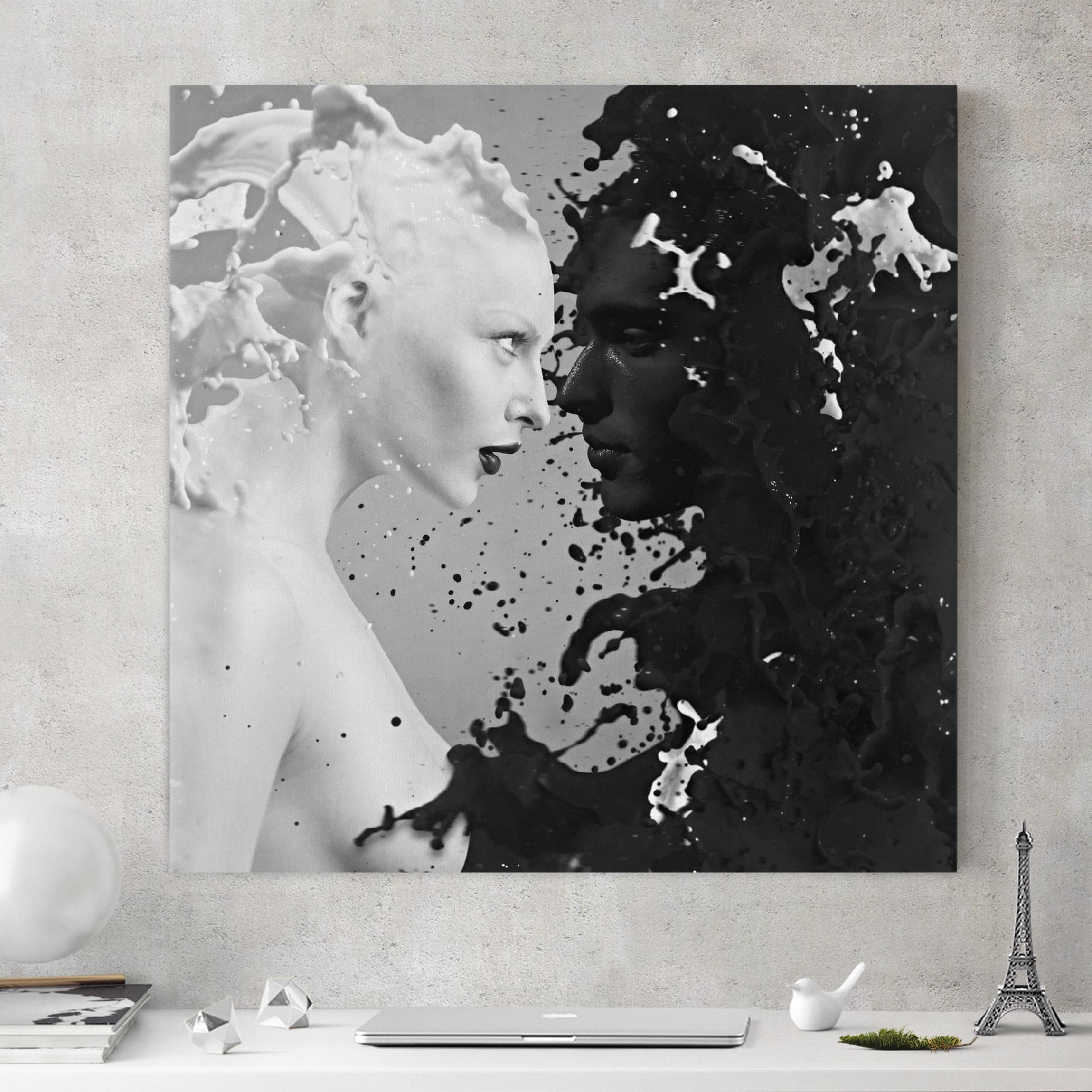 Leinwandbild - Quadrat Milk & Coffee II