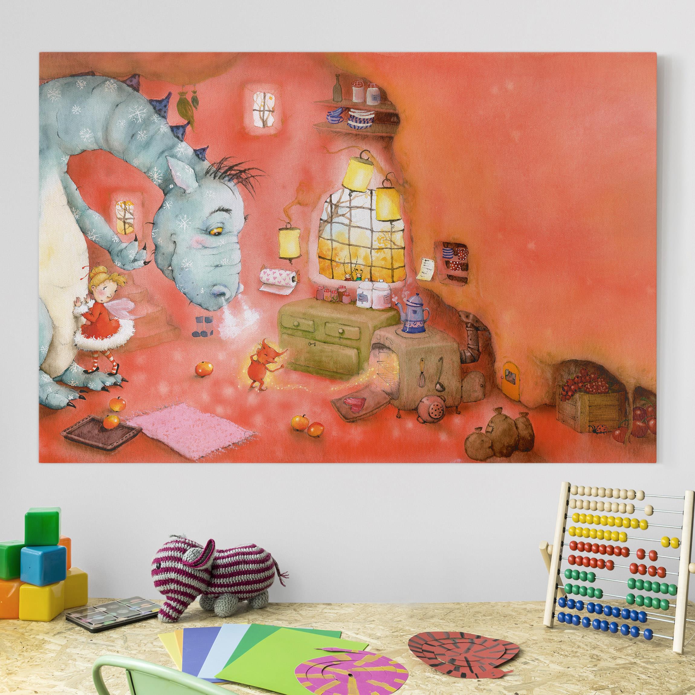 Leinwandbild Kinderzimmer Wassili Waschbär - Mmh, Bratäpfel