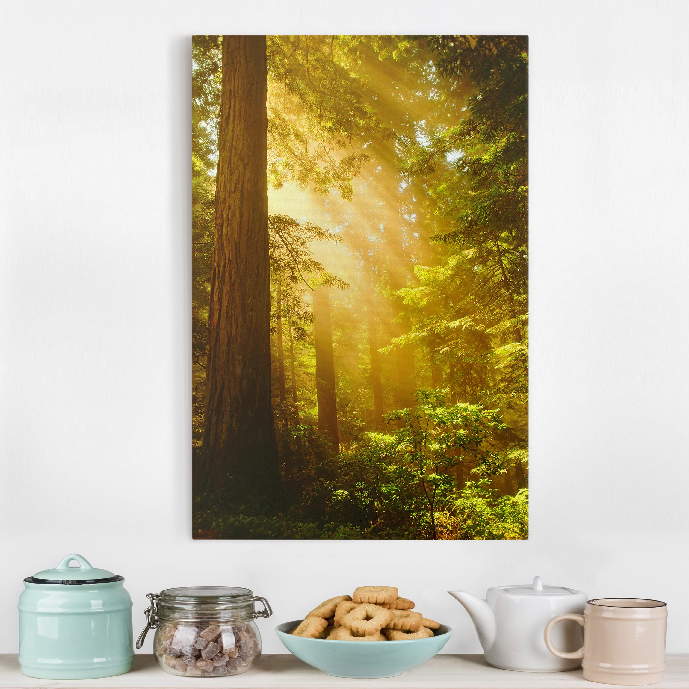 Leinwandbild - Hochformat Morgengold