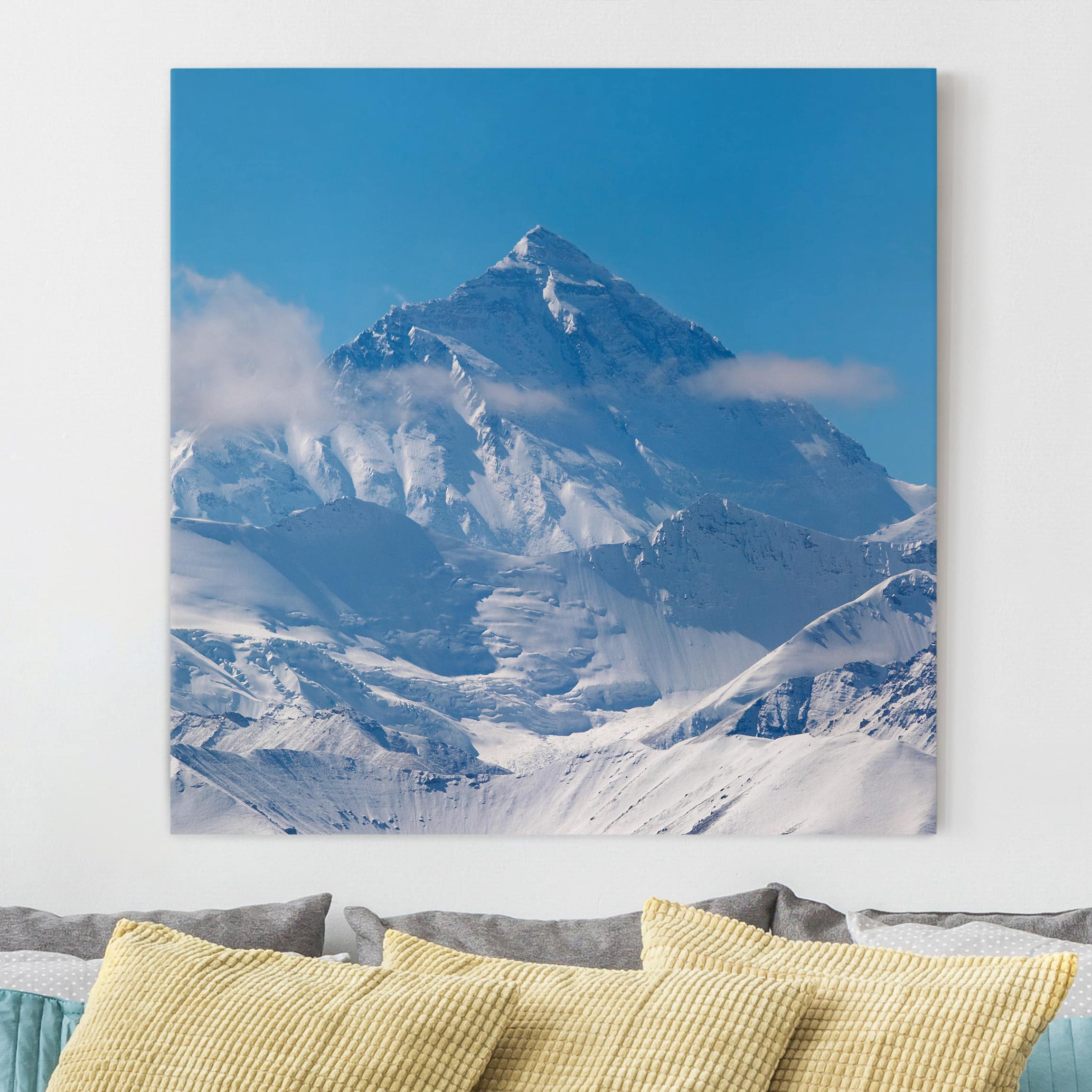Leinwandbild - Quadrat Mount Everest