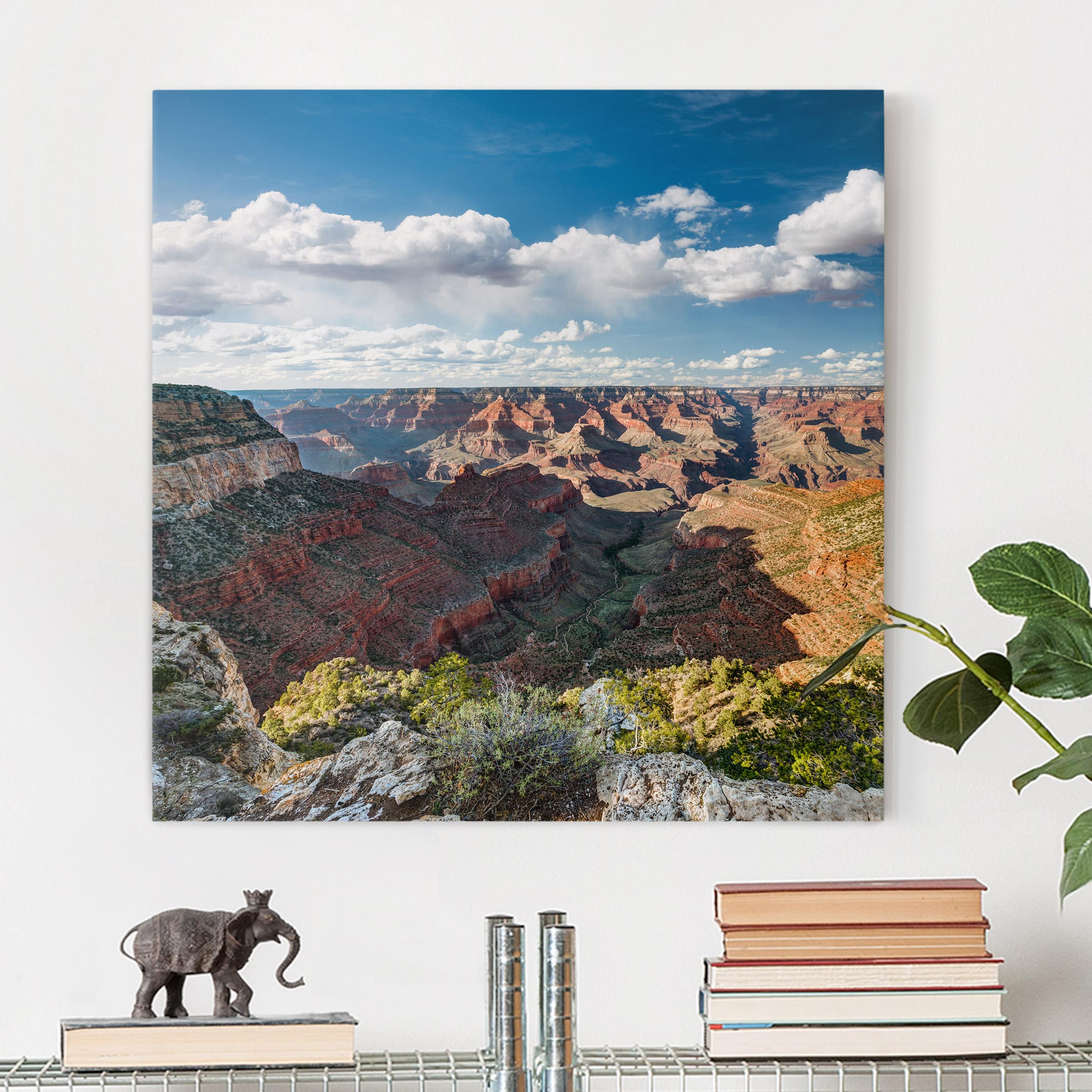 Leinwandbild - Quadrat Natur des Canyons