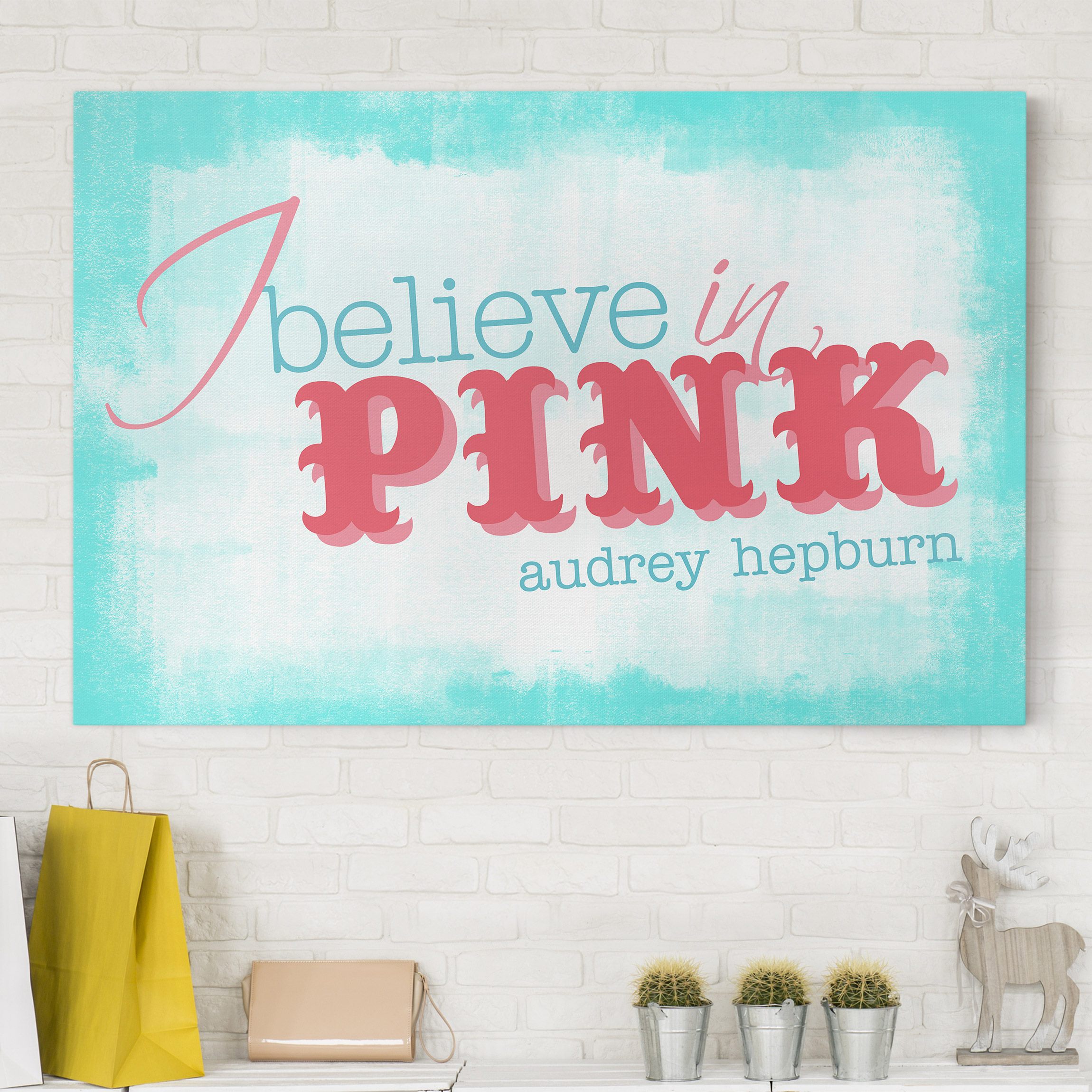 Leinwandbild - Querformat Pink