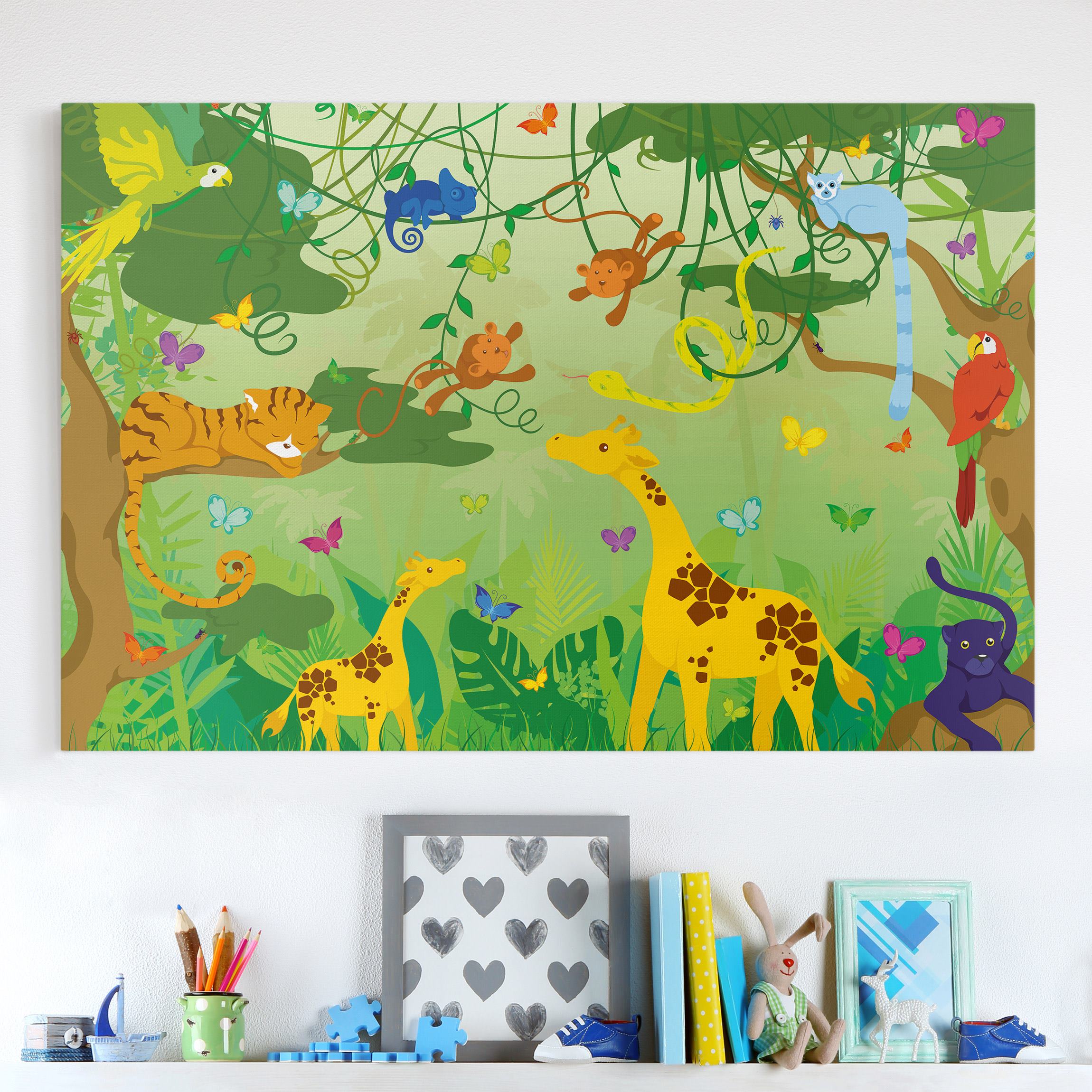 Leinwandbild - Querformat Dschungelspiel