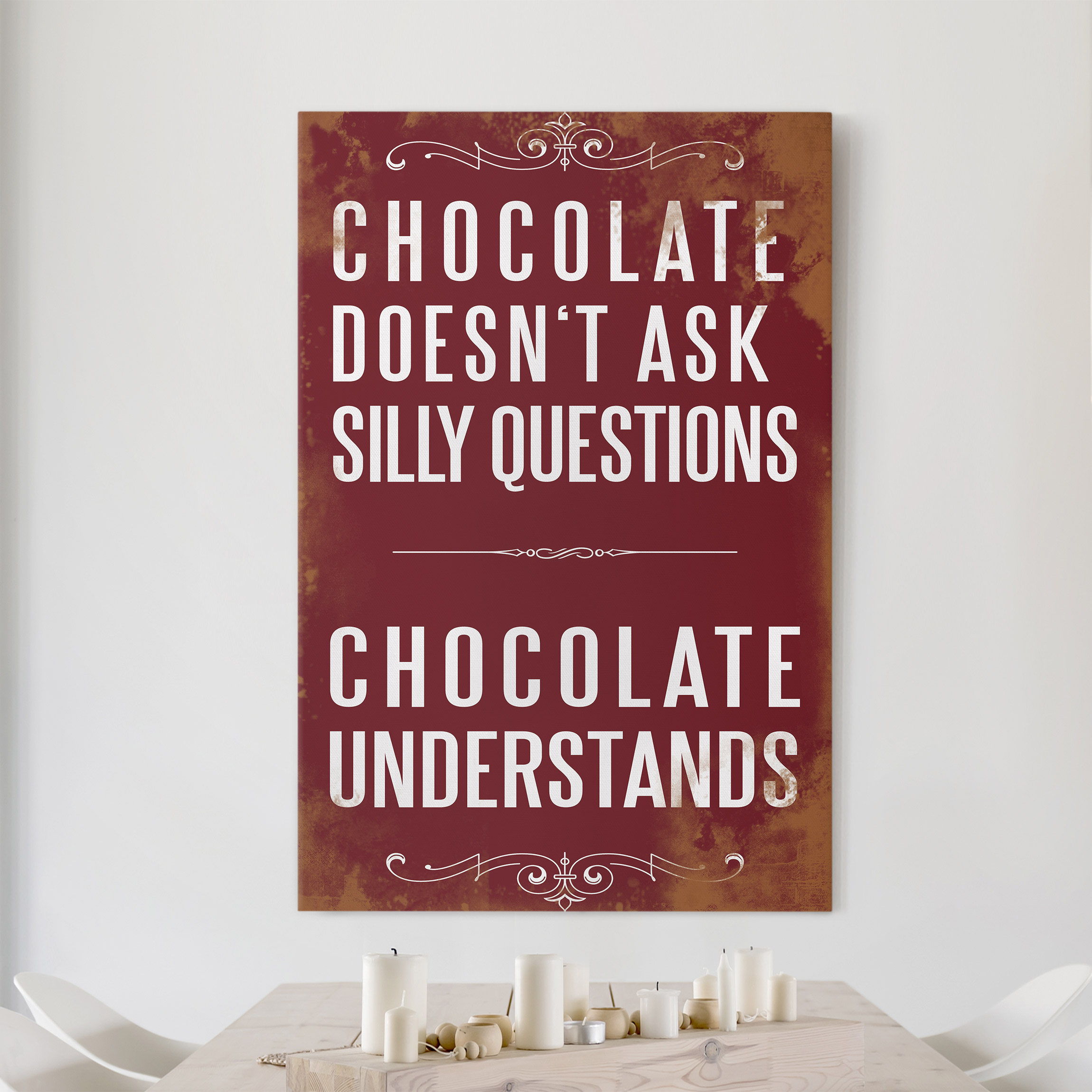 Leinwandbild - Hochformat Chocolate