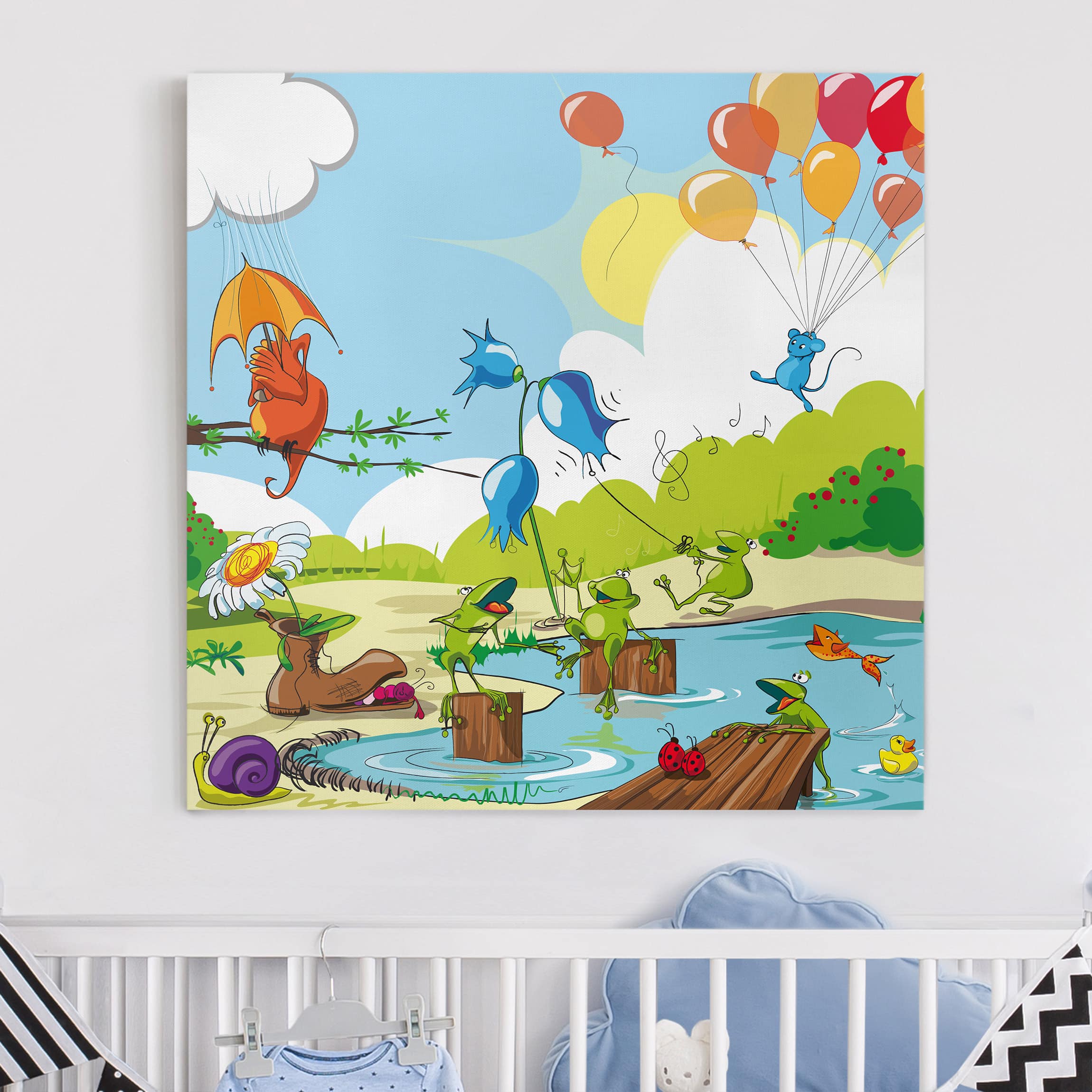 Leinwandbild - Quadrat Tierkonzert